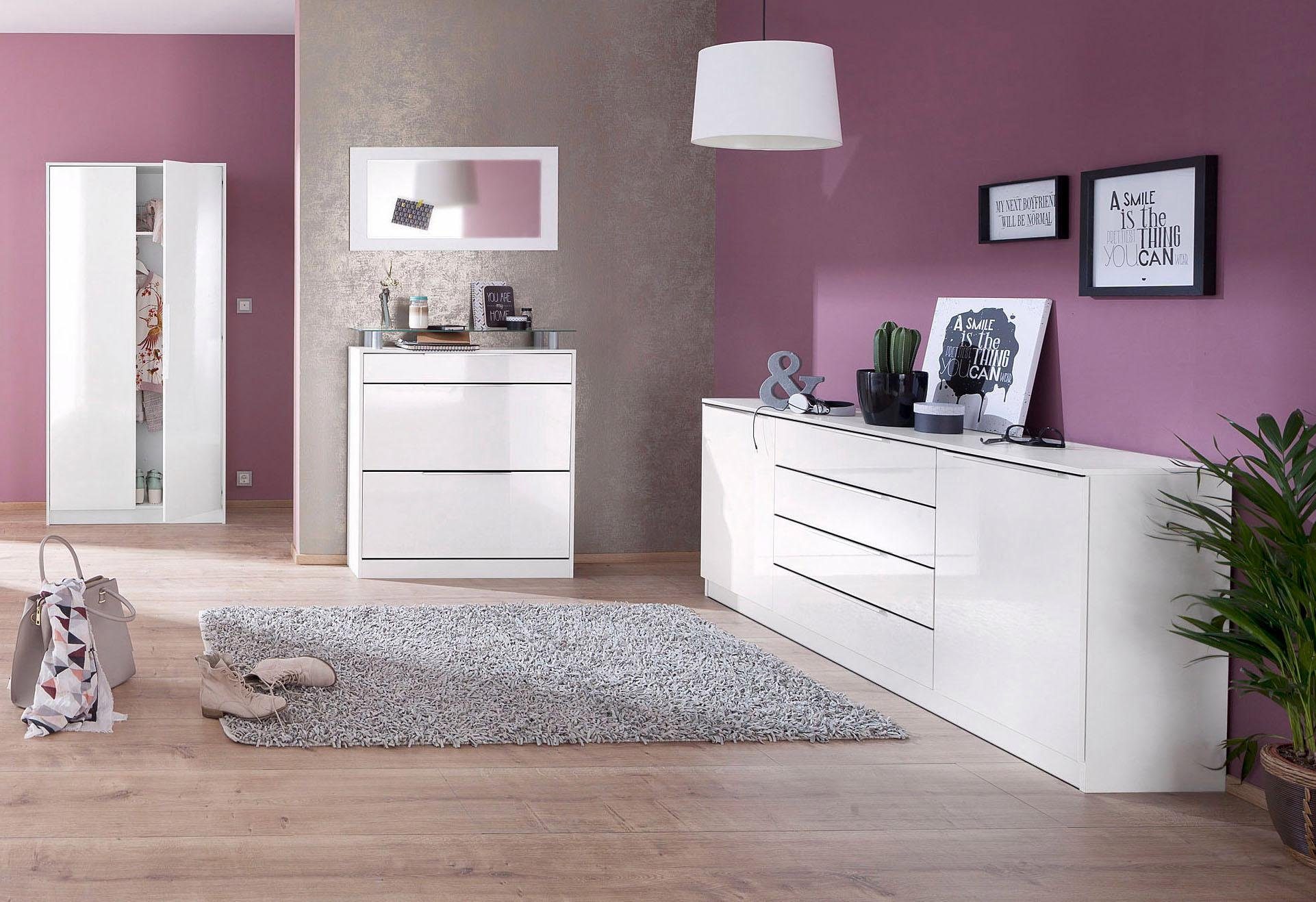 borchardt Möbel Schoenenkast Oliva Breedte 89 cm, staand, met 2 dubbele trommels en 1 lade