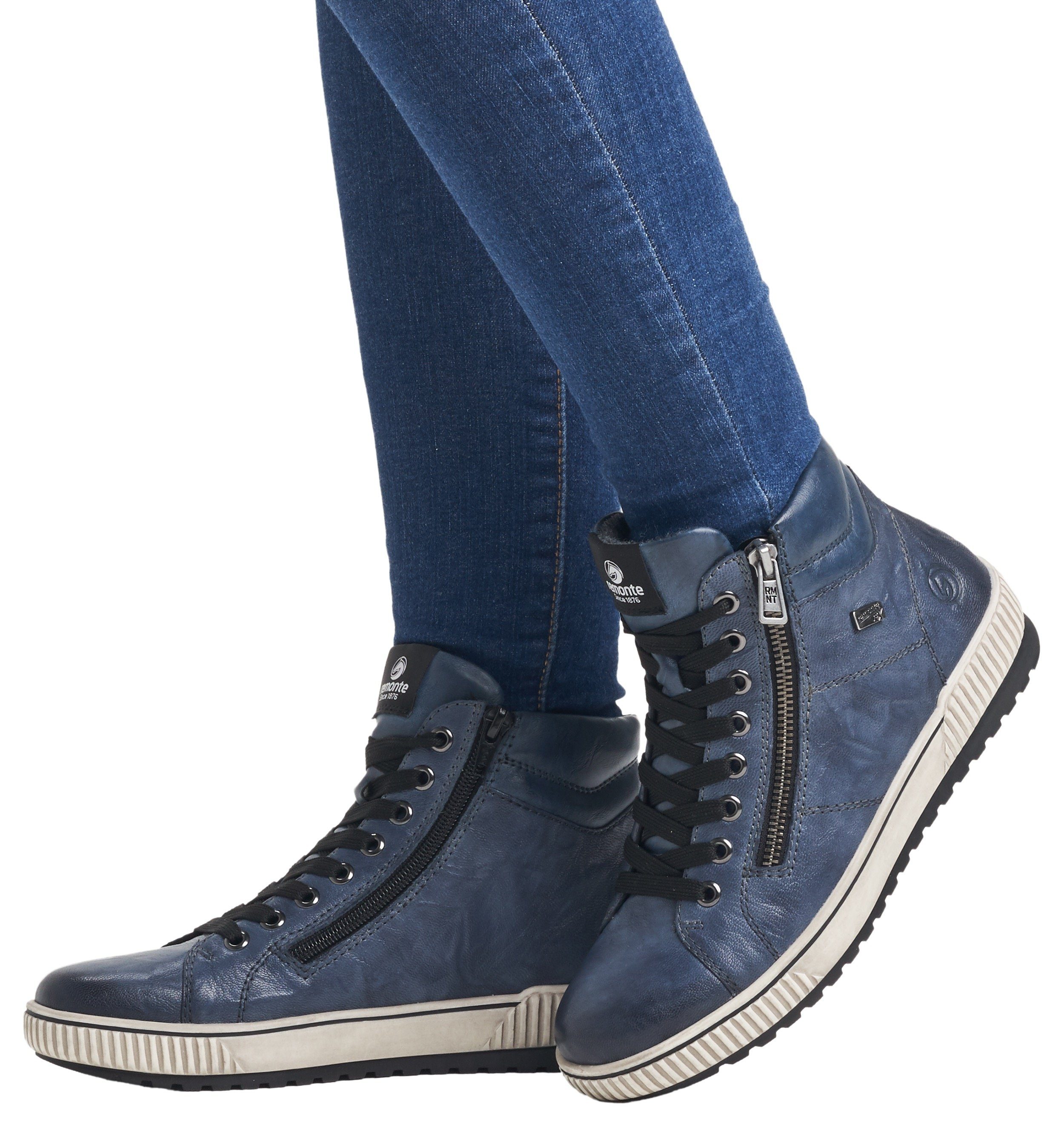Remonte Veterschoenen platform, lace-up ankle boots, boots in crash look