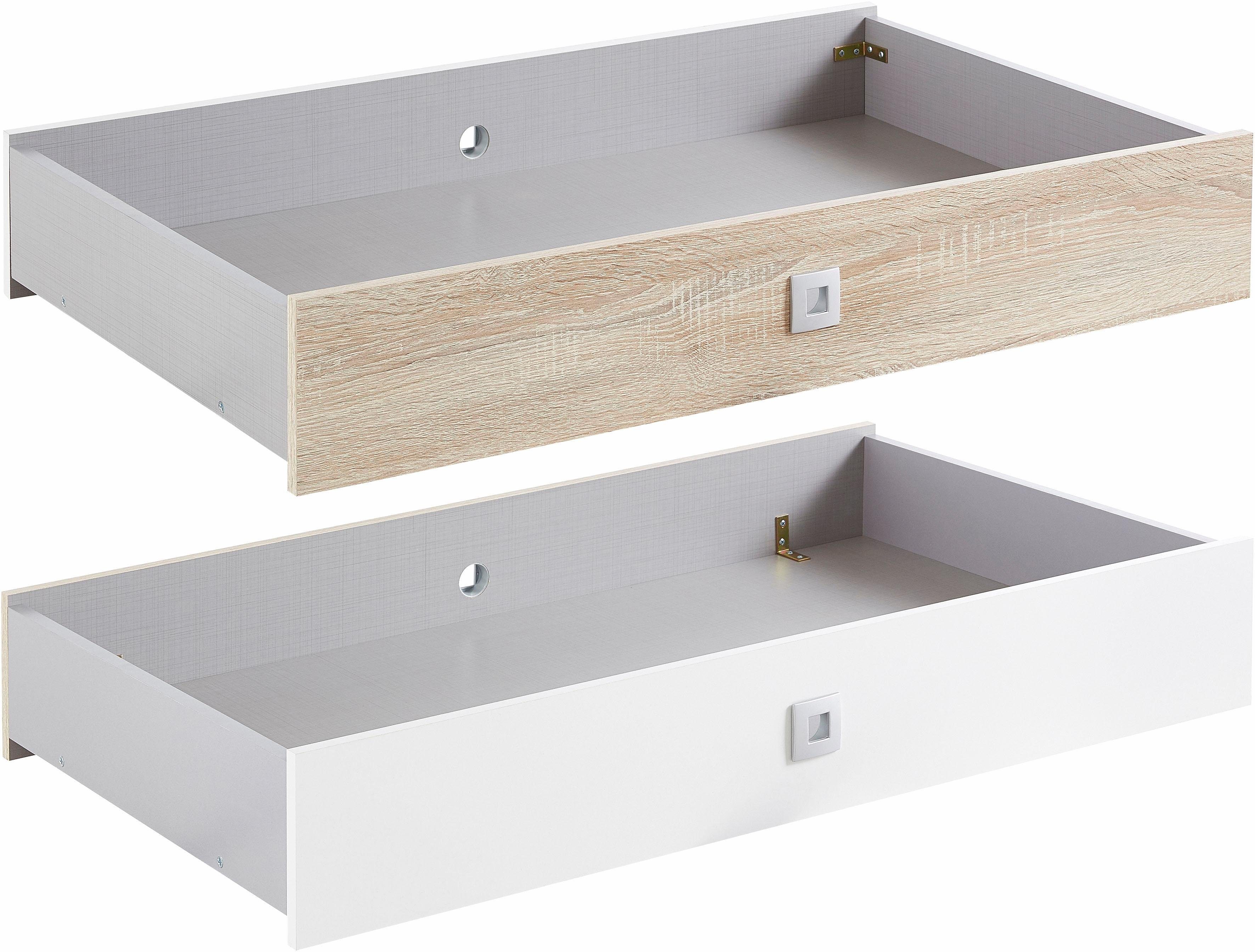 Wimex Lade Joker 2-delig, voor extra opbergruimte onder het bed toebehoren voor kinderbedden wit