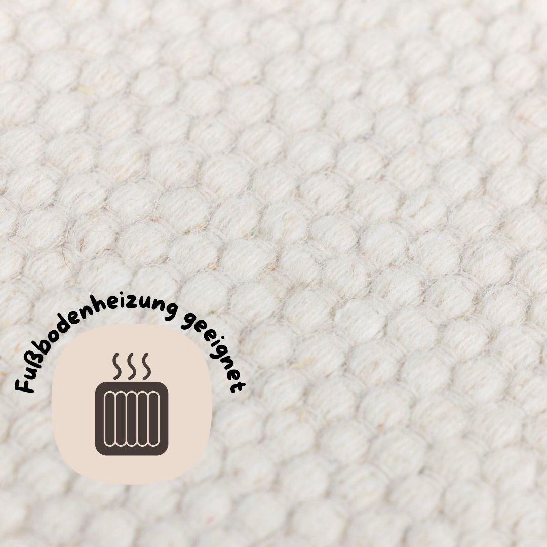 my home Wollen kleed Woolscape 1 Omkeerbaar tapijt, handgeweven kwaliteit, uni, 100% wol, woonkamer