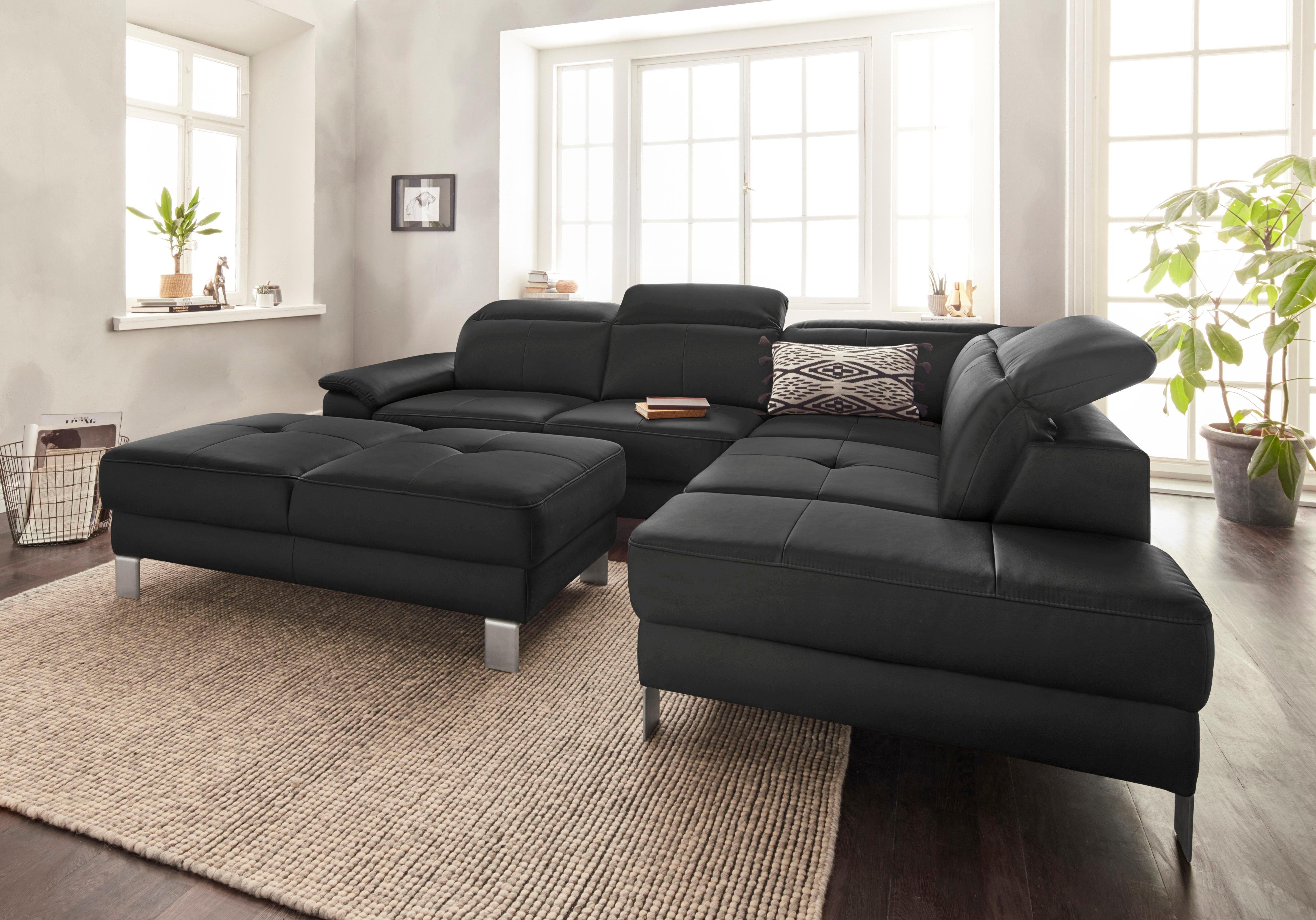 exxpo - sofa fashion Hoekbank Mantua, L-vorm met hoofd- of rugverstelling, bedfunctie en bedlade
