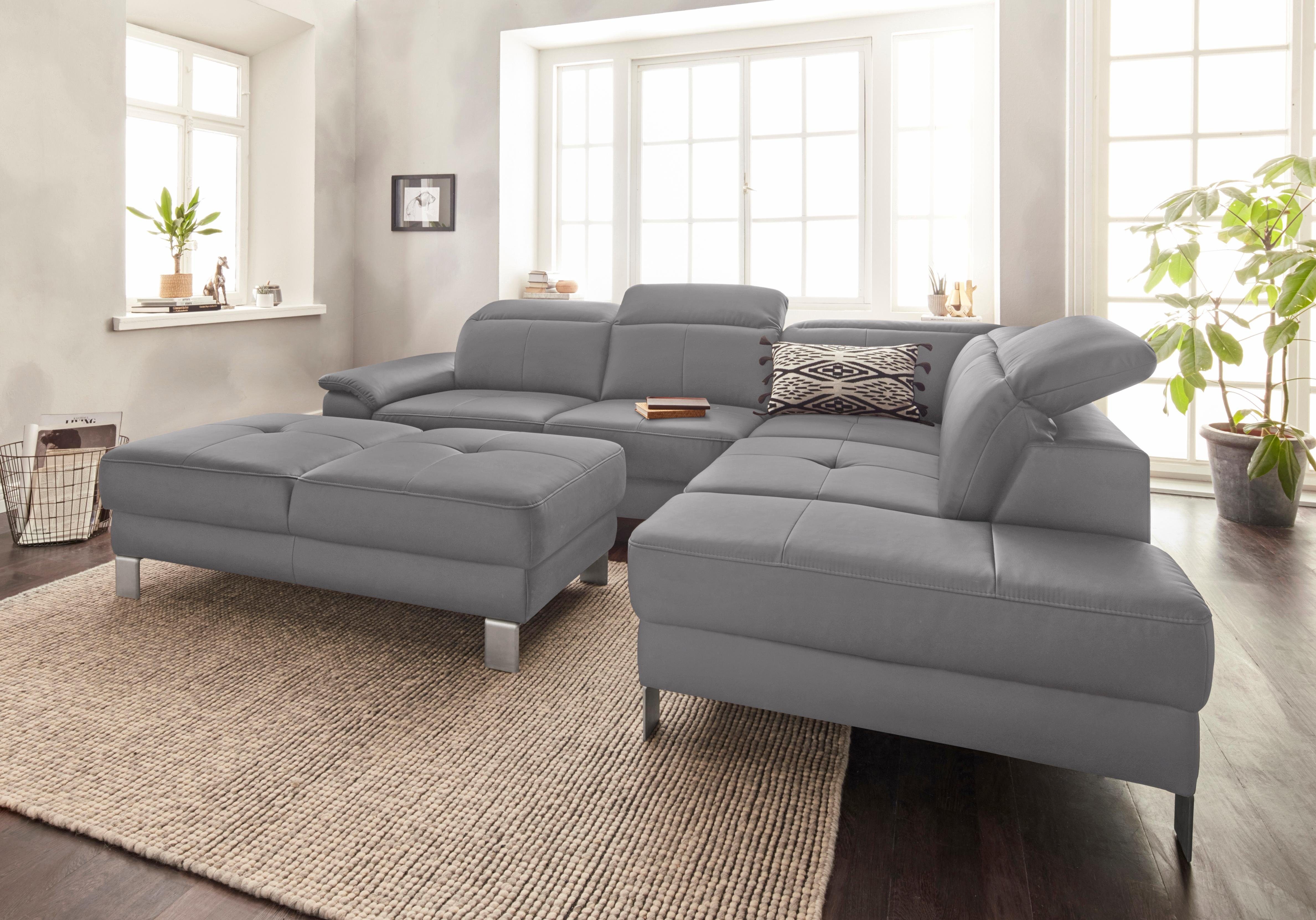 exxpo - sofa fashion Hoekbank Mantua, L-vorm met hoofd- of rugverstelling, bedfunctie en bedlade