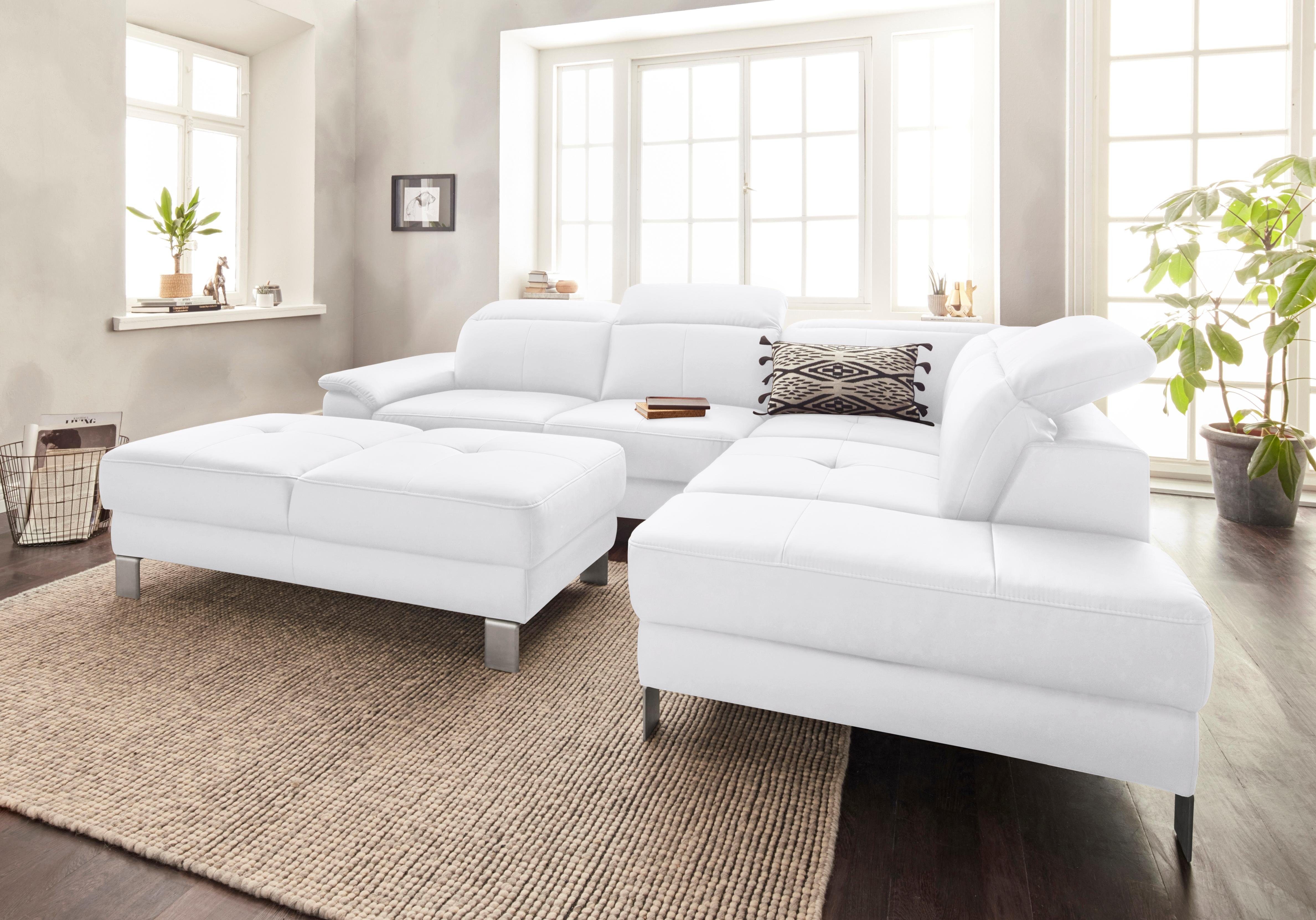 exxpo - sofa fashion Hoekbank Mantua, L-vorm met hoofd- of rugverstelling, bedfunctie en bedlade