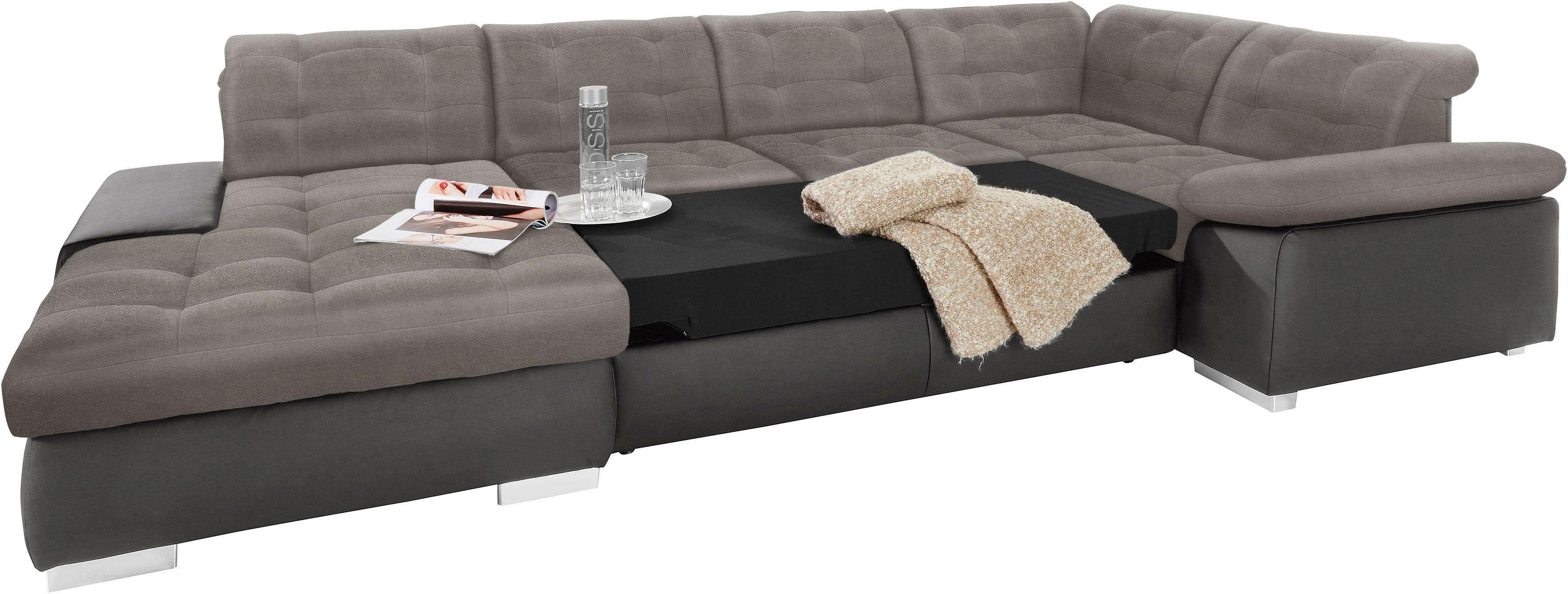 sit&more Zithoek Ontario U-vorm XXL, optioneel met slaapfunctie