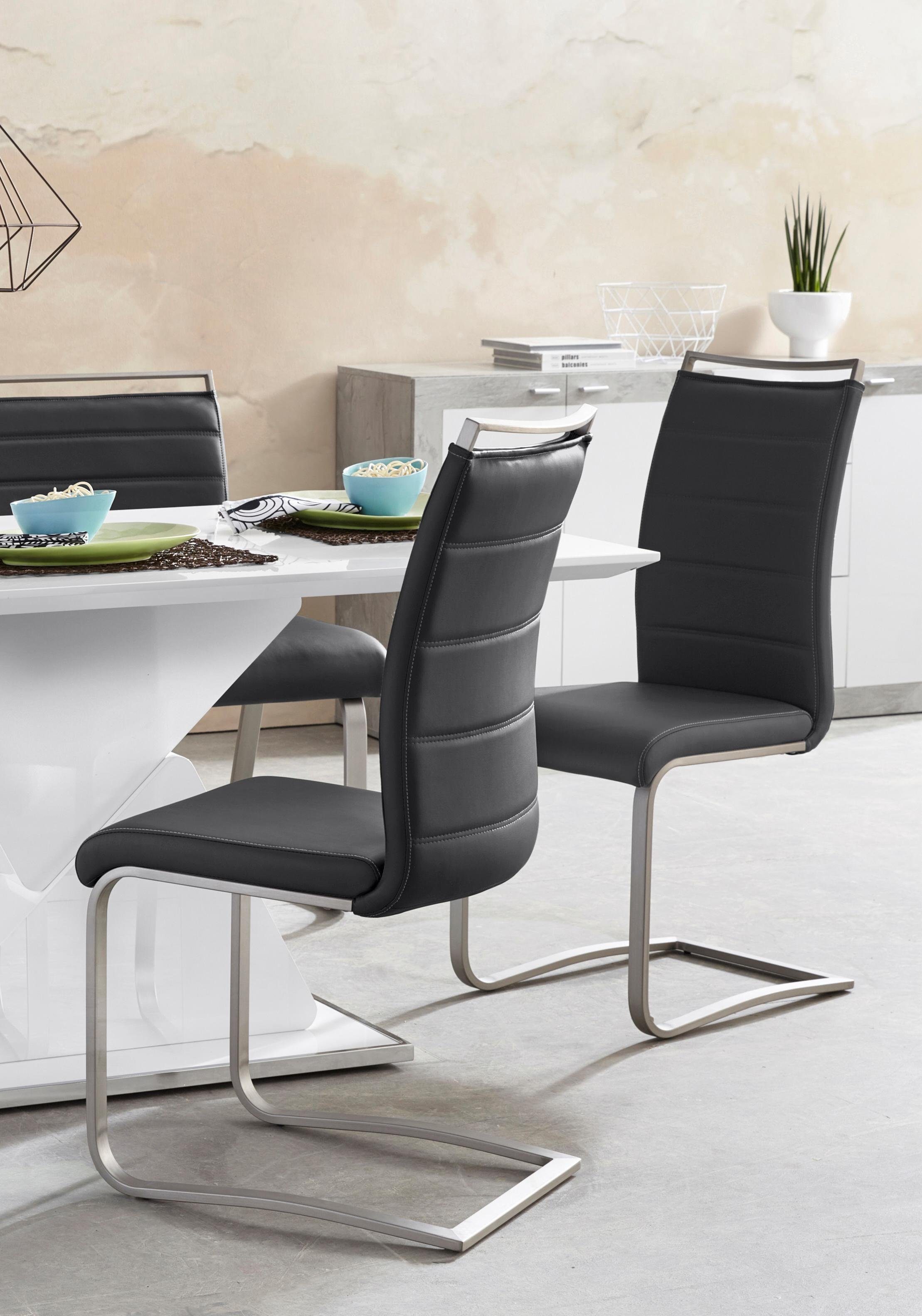 MCA furniture Vrijdragende stoel Pescara Stoel belastbaar tot 120 kg (set, 2 stuks)