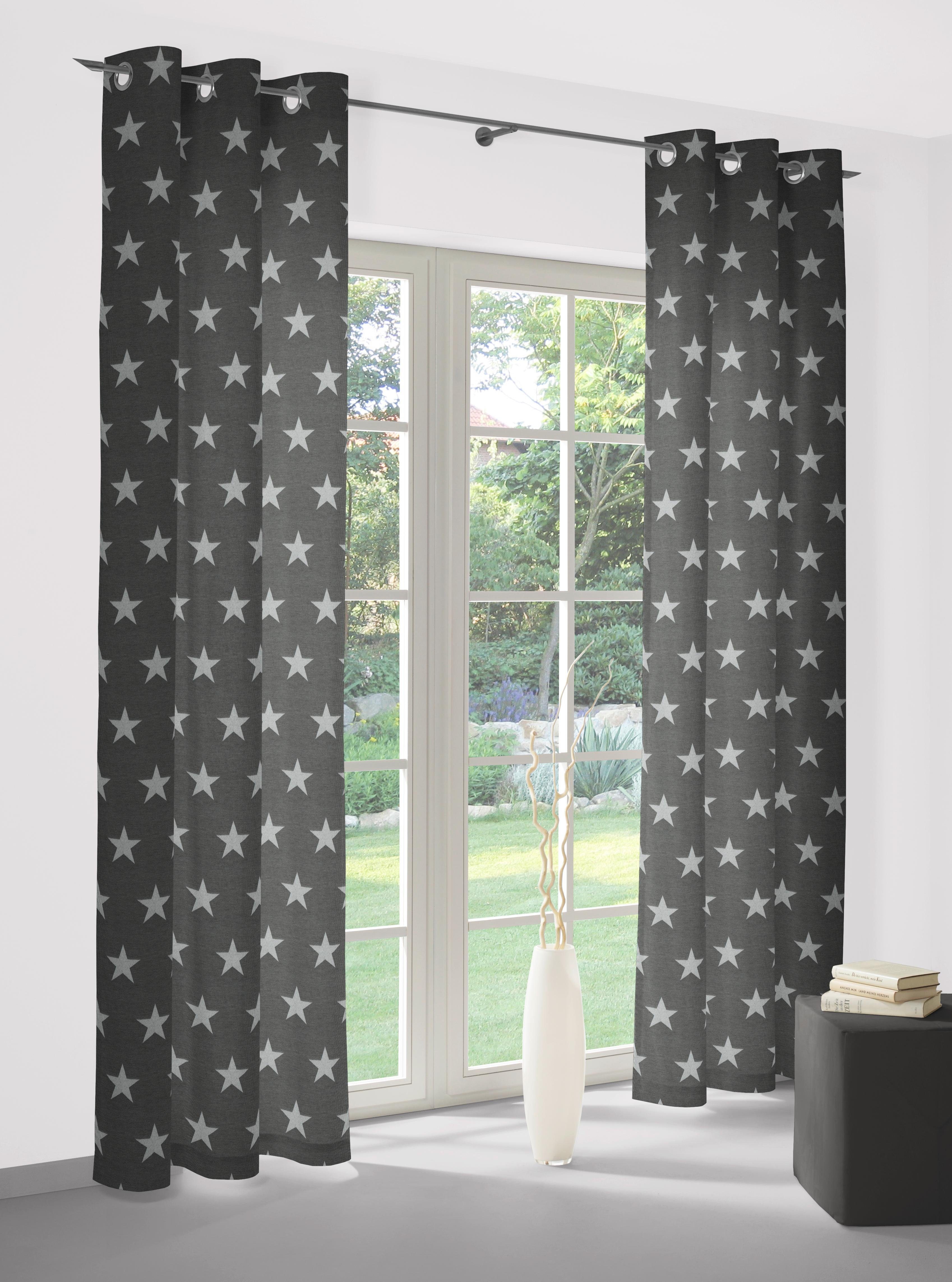 Wirth Gordijn Felino (1 stuk) kant & klaar gordijnen maat hxb: 145x132 cm grijs
