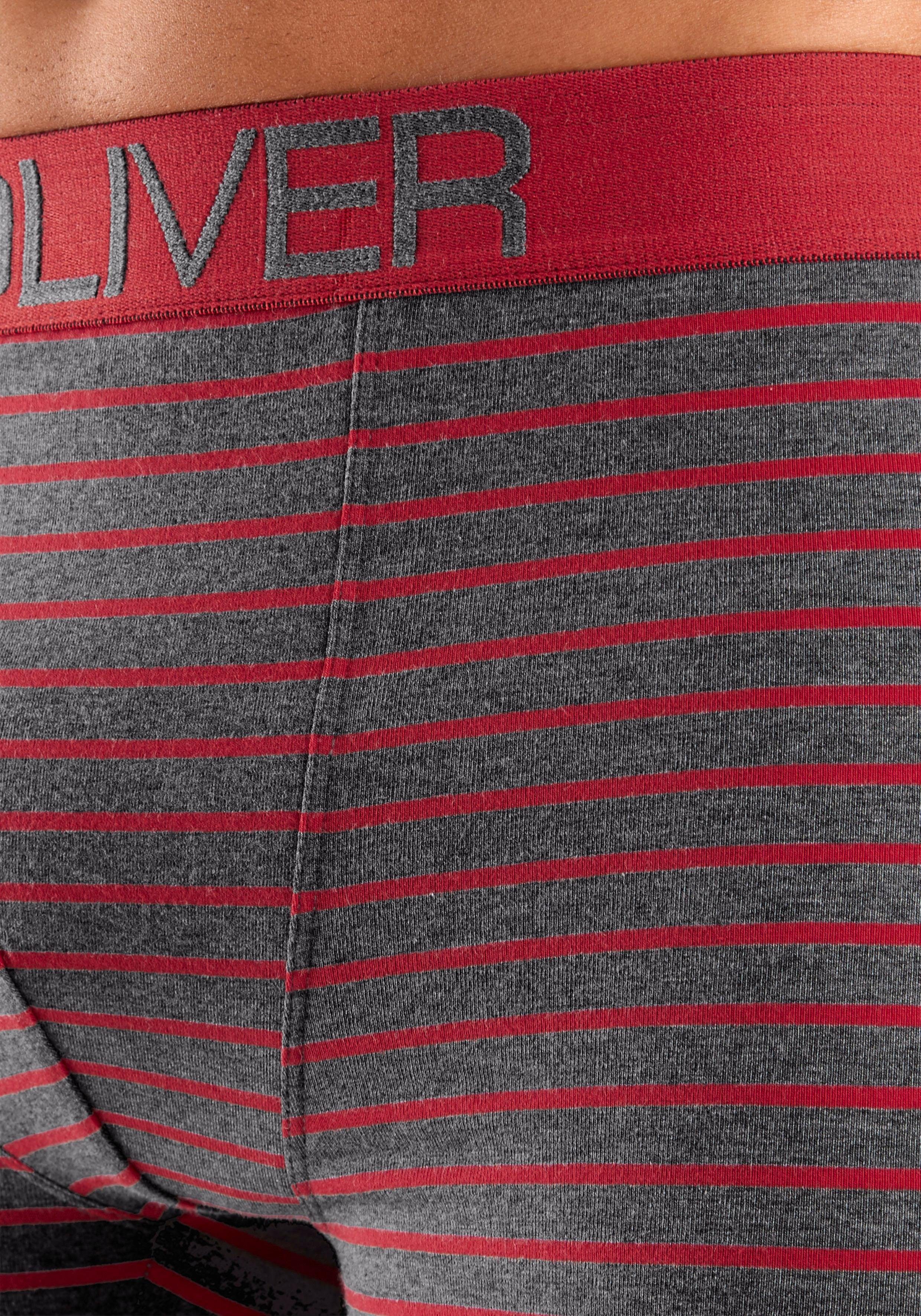 s.Oliver RED LABEL Beachwear Boxershort voor heren met contrastkleurige weefband (set, 4 stuks)