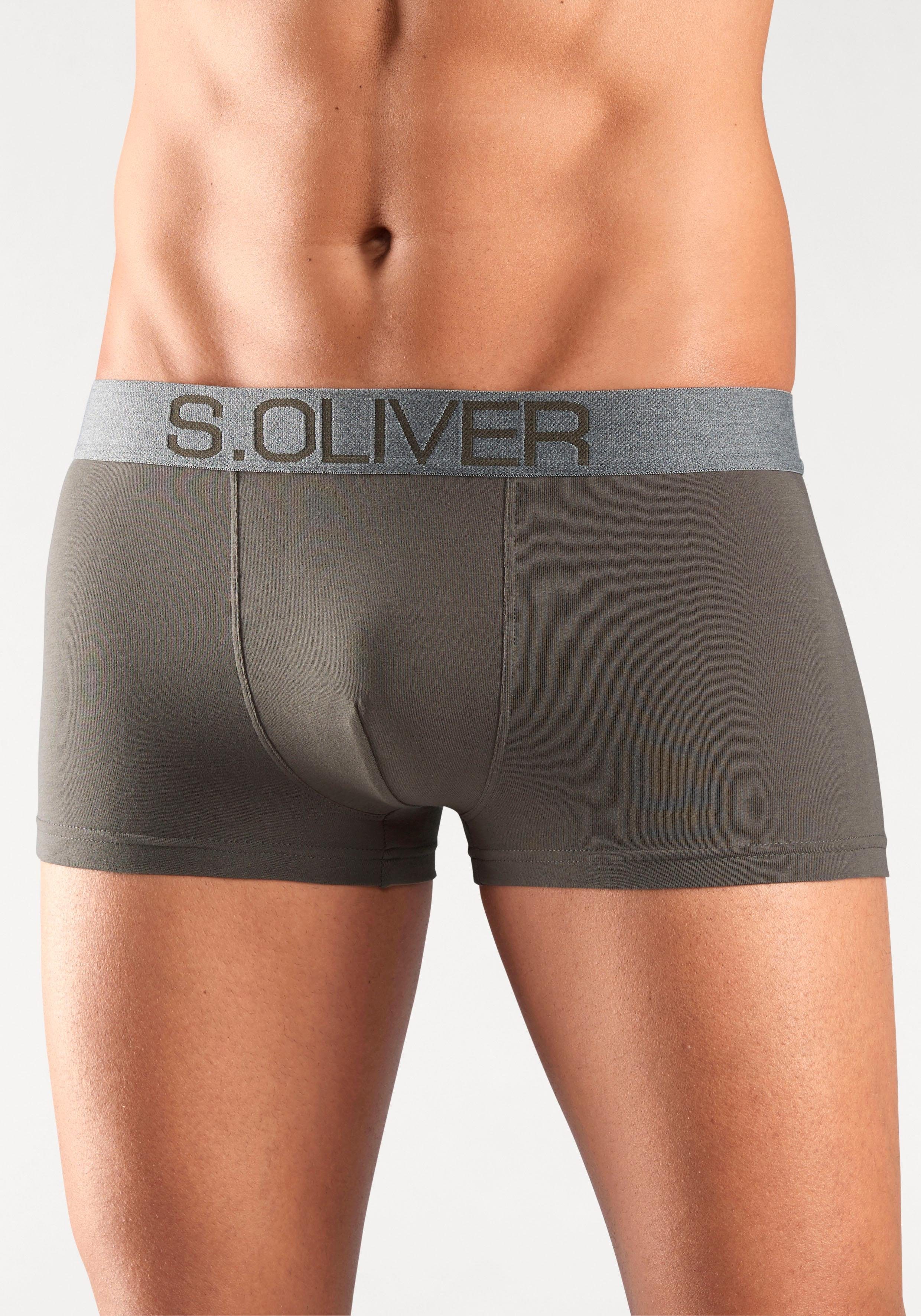 s.Oliver RED LABEL Beachwear Hipster strak zittende boxershorts voor heren van katoenmix (set, 4 stuks)