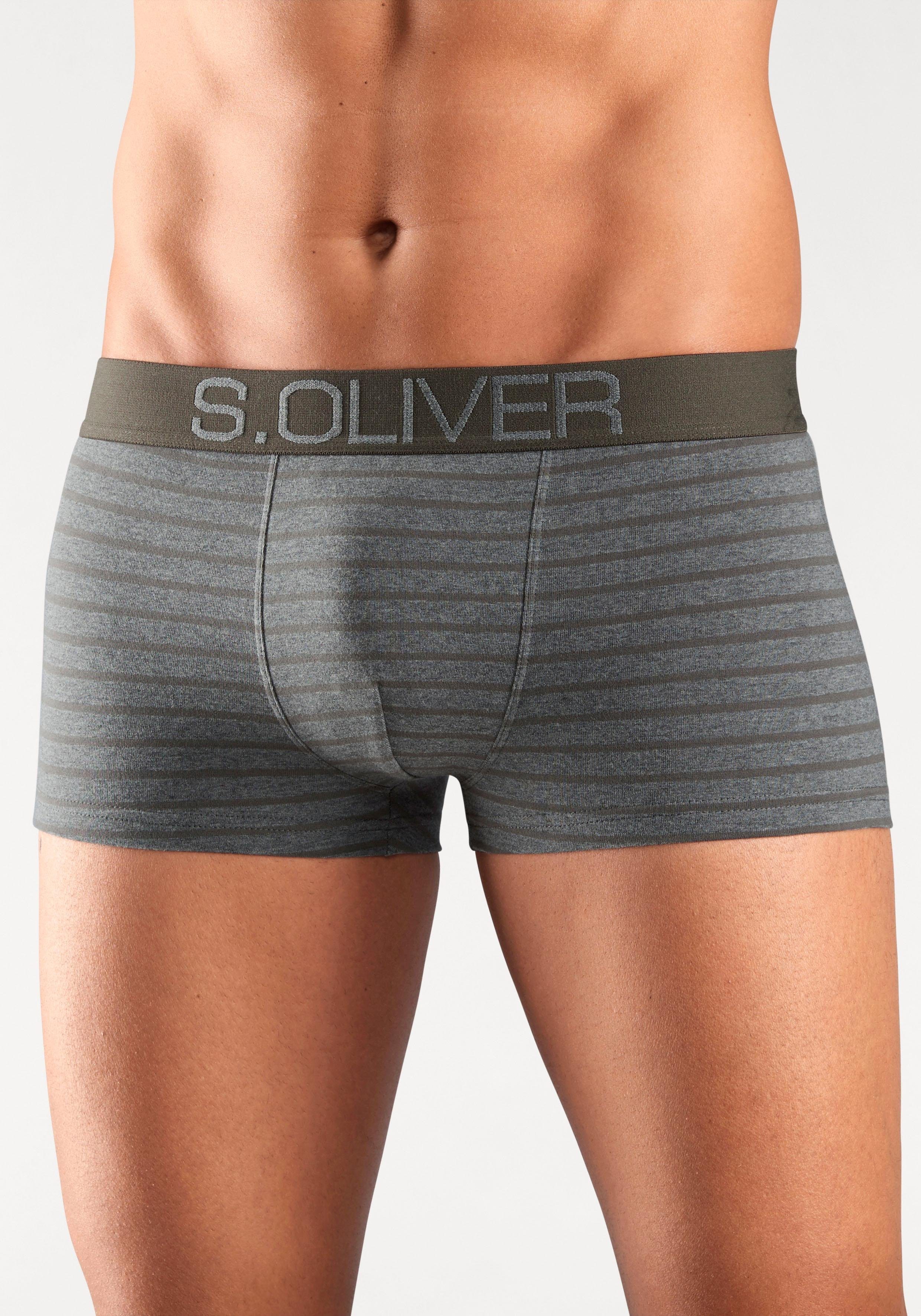 s.Oliver RED LABEL Beachwear Hipster strak zittende boxershorts voor heren van katoenmix (set, 4 stuks)