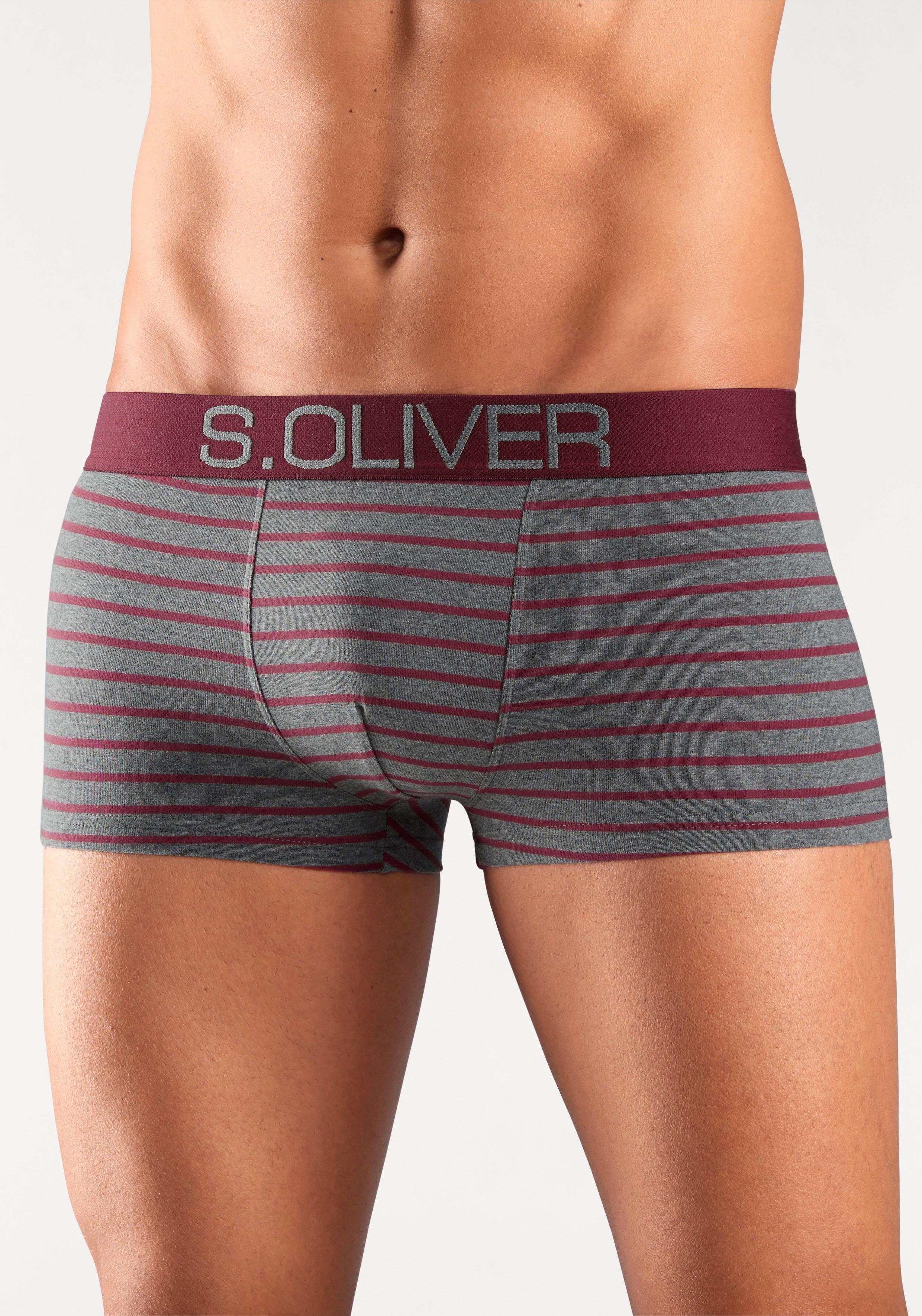 s.Oliver RED LABEL Beachwear Hipster strak zittende boxershorts voor heren van katoenmix (set, 4 stuks)