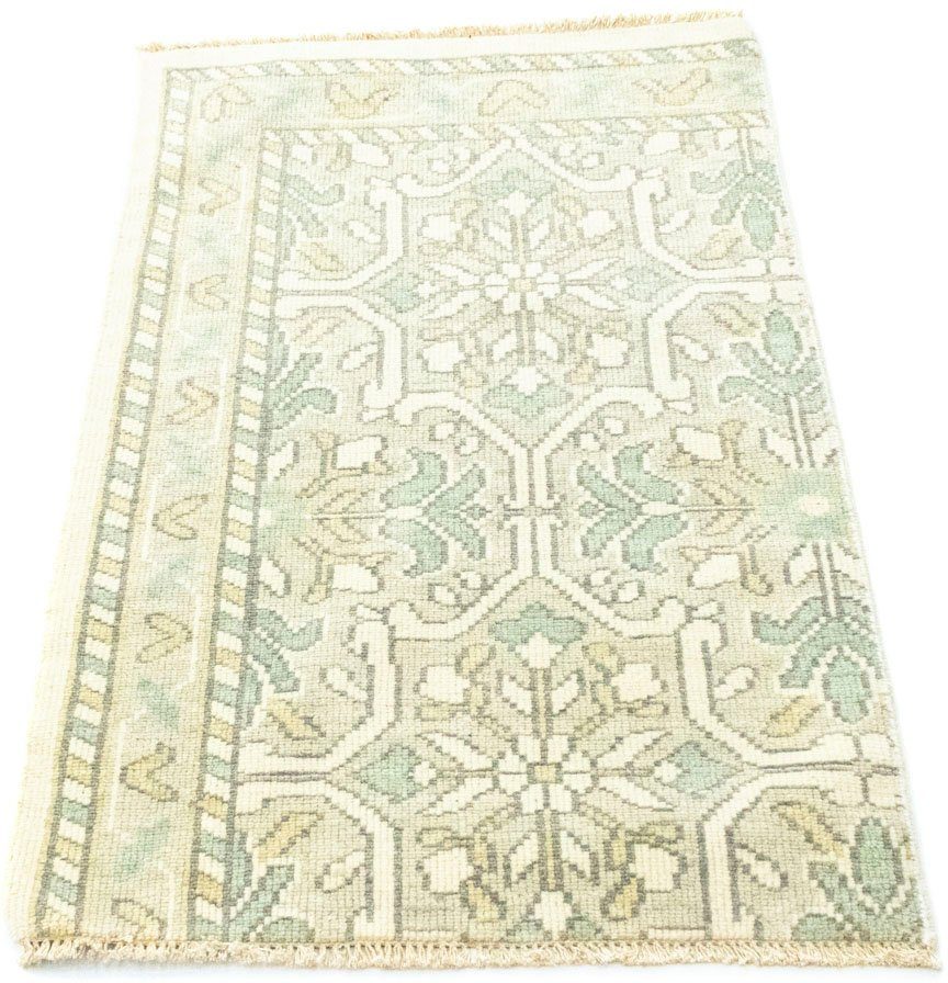 morgenland Wollen kleed Design-vloerkleed met de hand geknoopt beige handgeknoopt