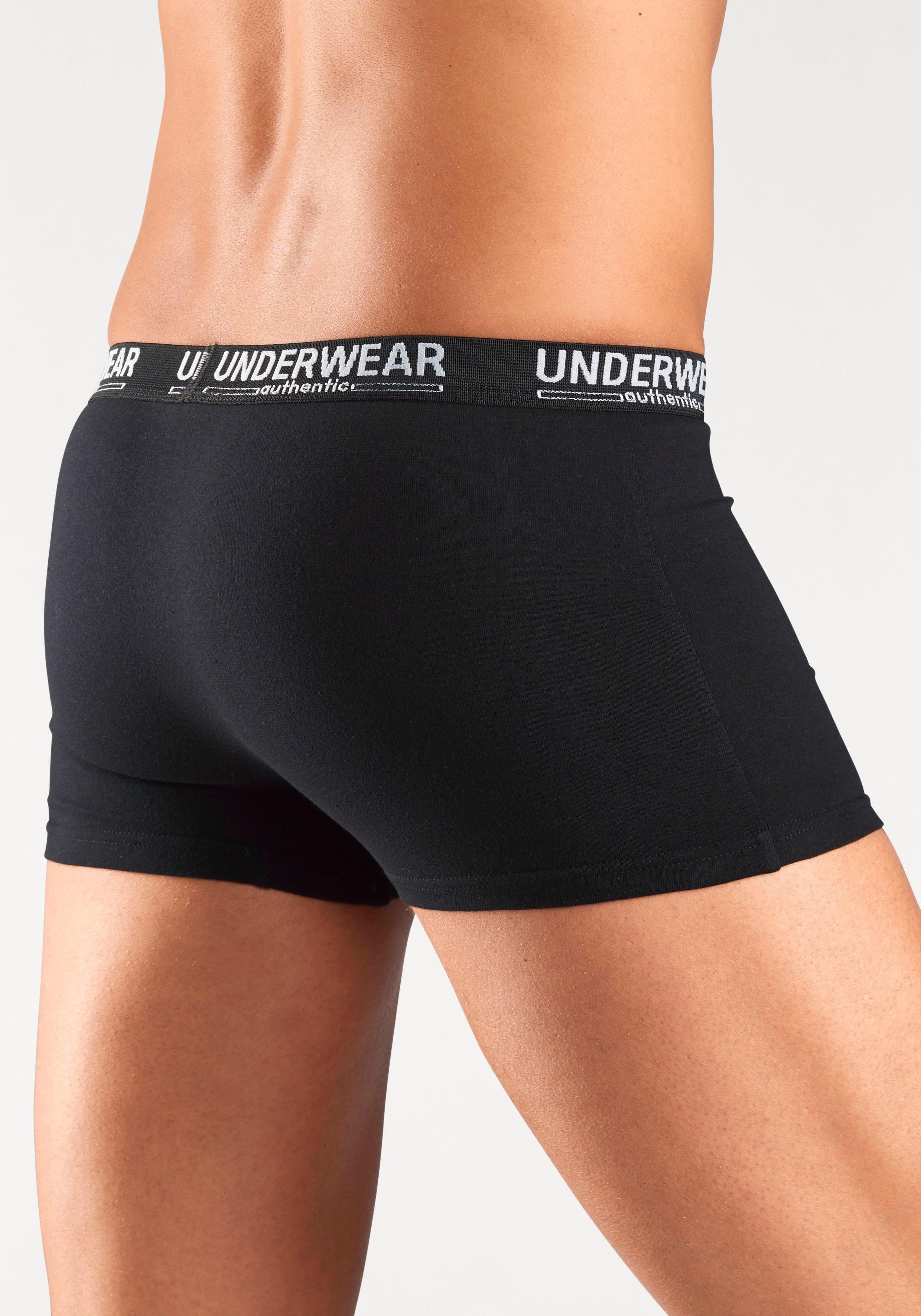 AUTHENTIC UNDERWEAR Boxershort voor heren met een contrastkleurige inzet (set, 4 stuks)