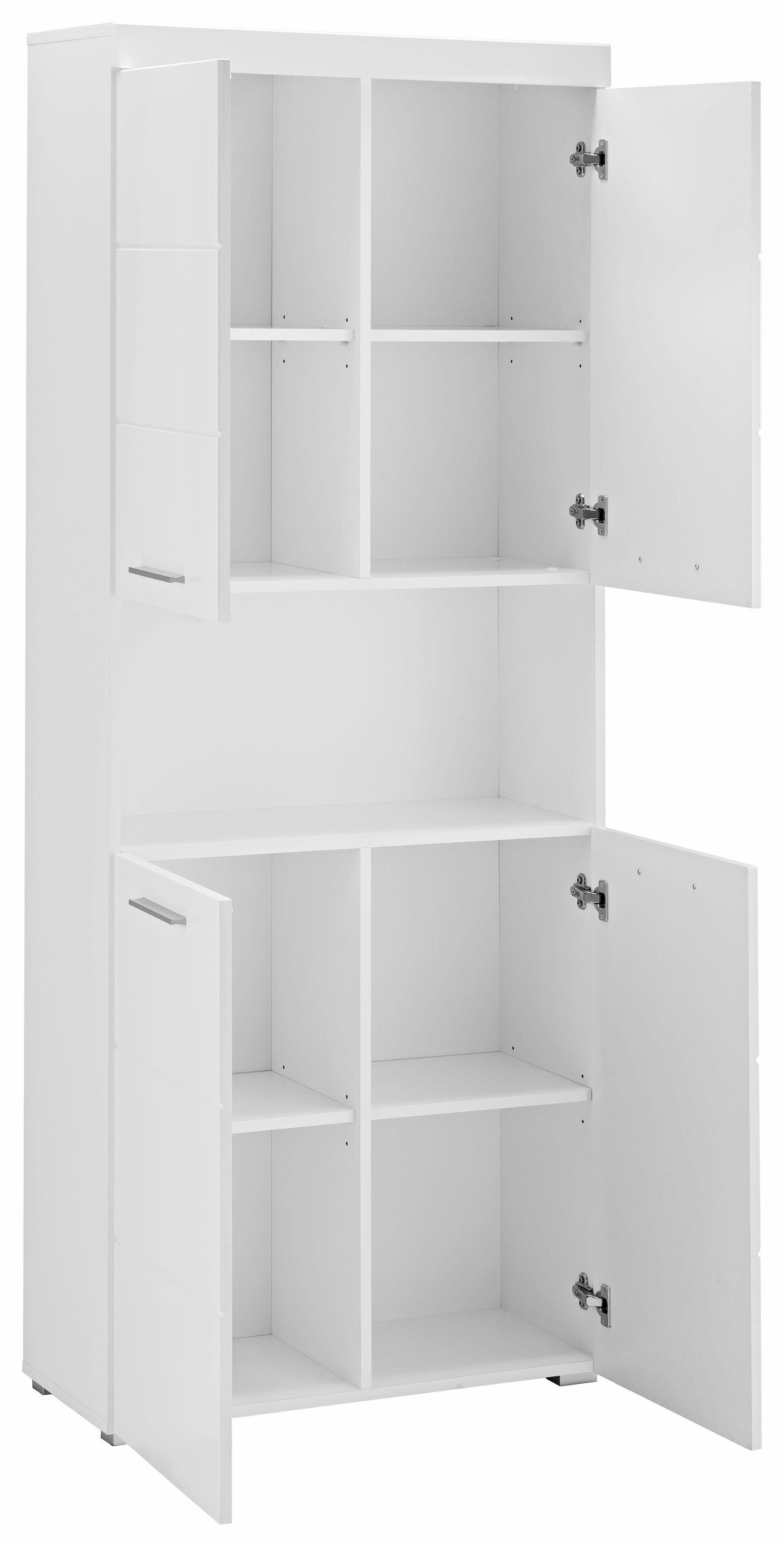 INOSIGN Hoge kast Avena, badkamerkast, keukenkast Badkamer hoge kast met open vak, 4 deuren en 4 planken