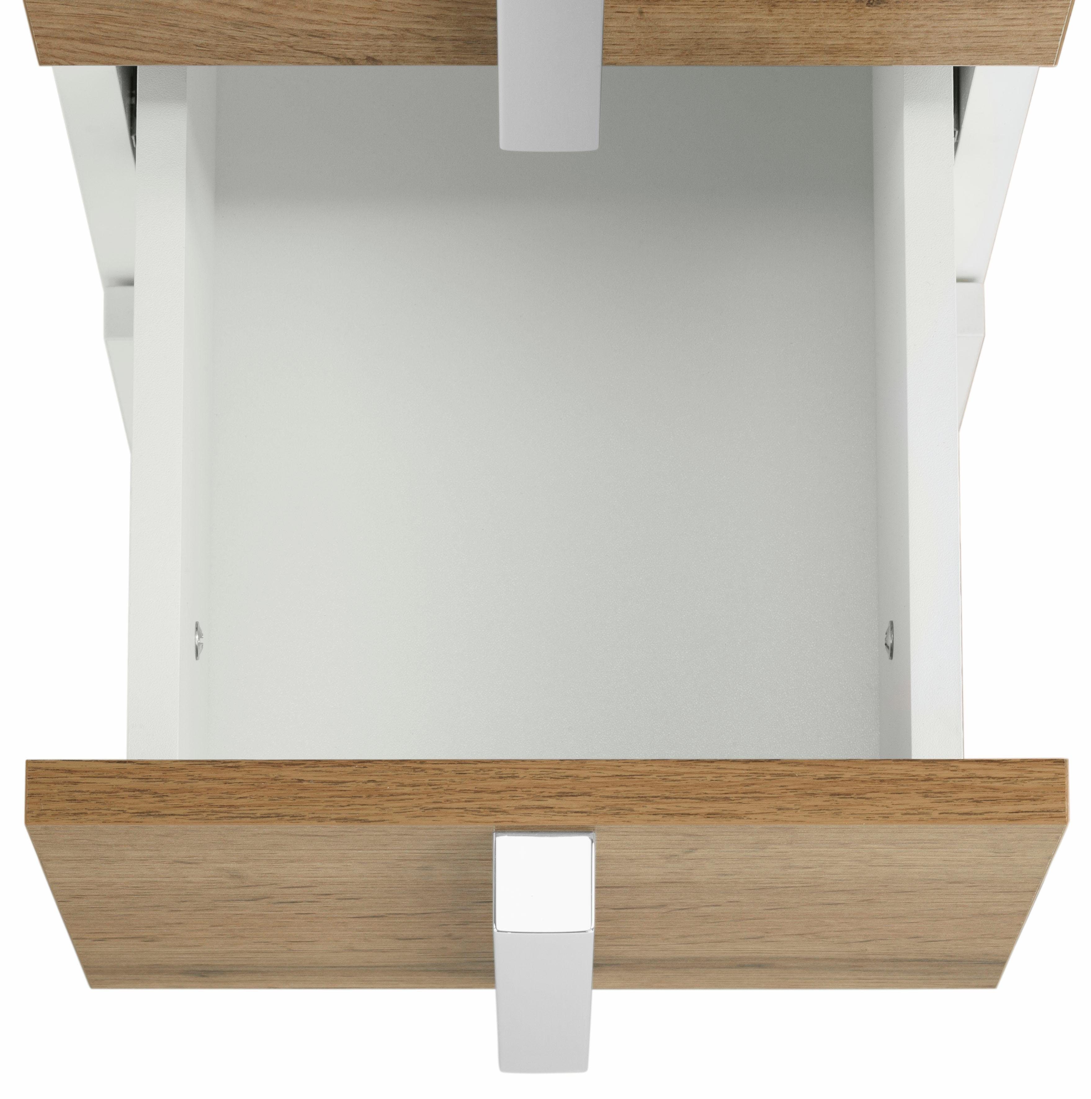 Schildmeyer Hoge kast Kampen made in Germany Hoogte 163,7 cm, met metalen handgrepen, bergruimte door open schappen