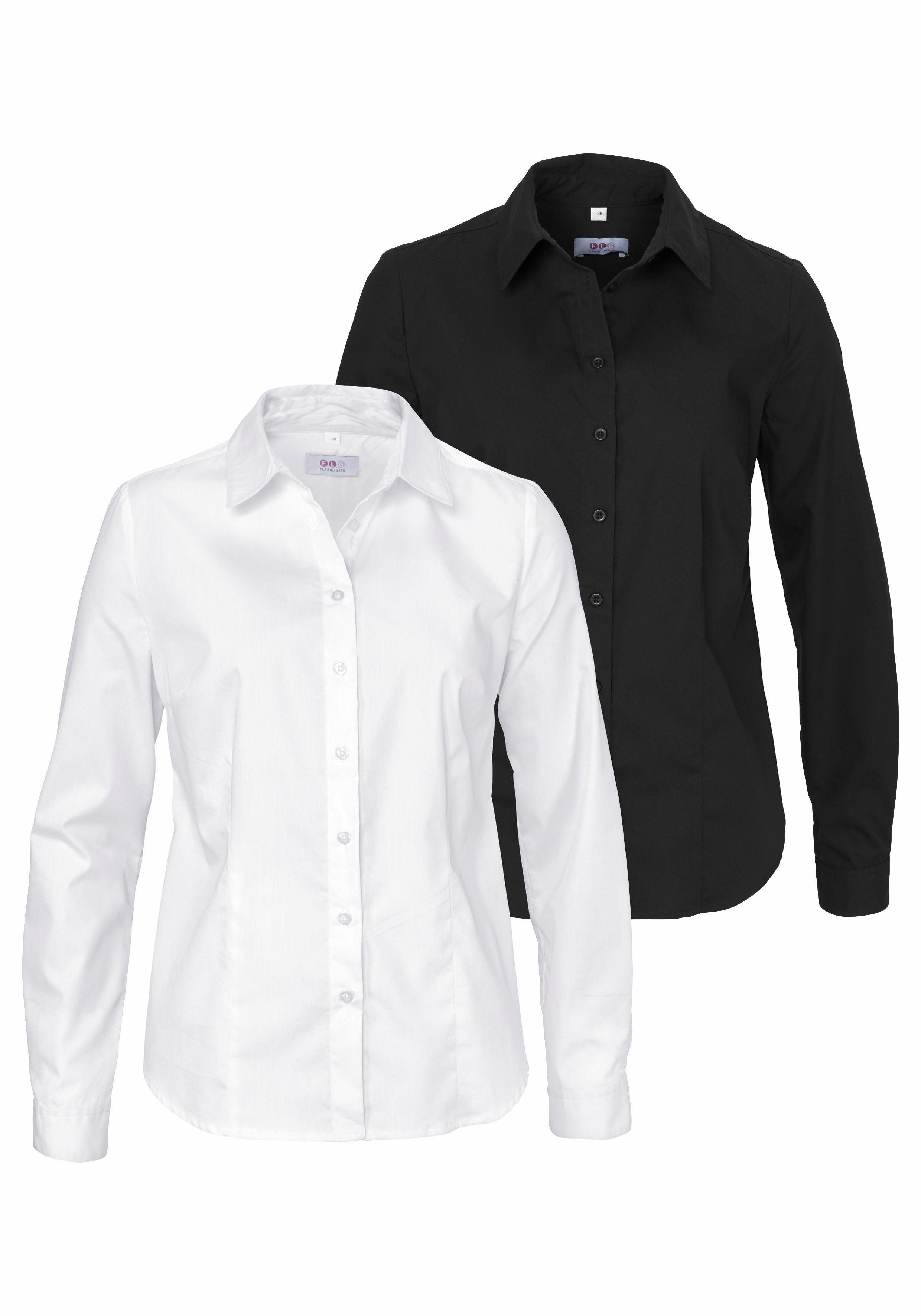 Flashlights Blouse met lange mouwen in overhemdstijl (Set van 2)