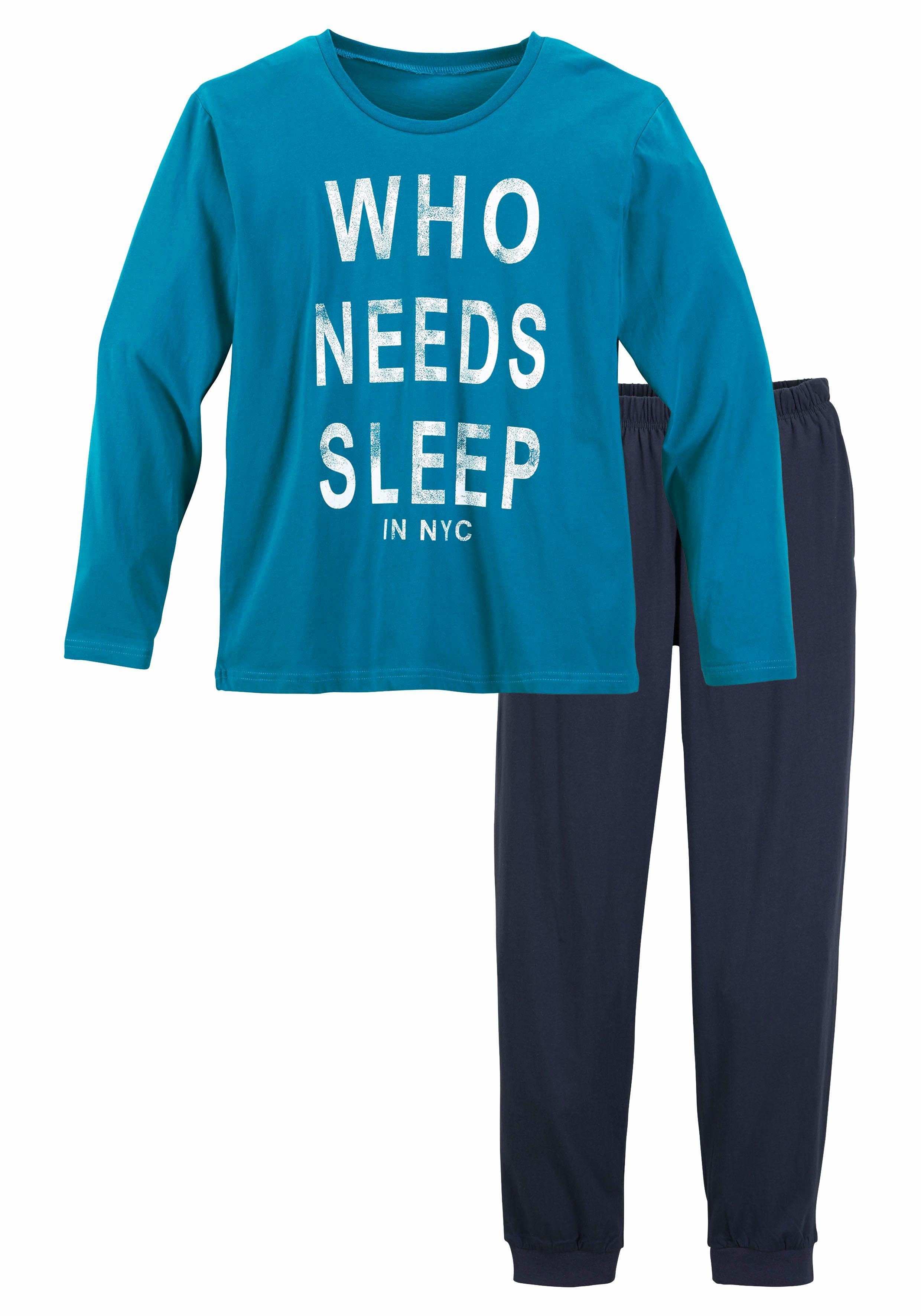 AUTHENTIC LE JOGGER Pyjama who needs sleep' (2-delig, 1 stuk)