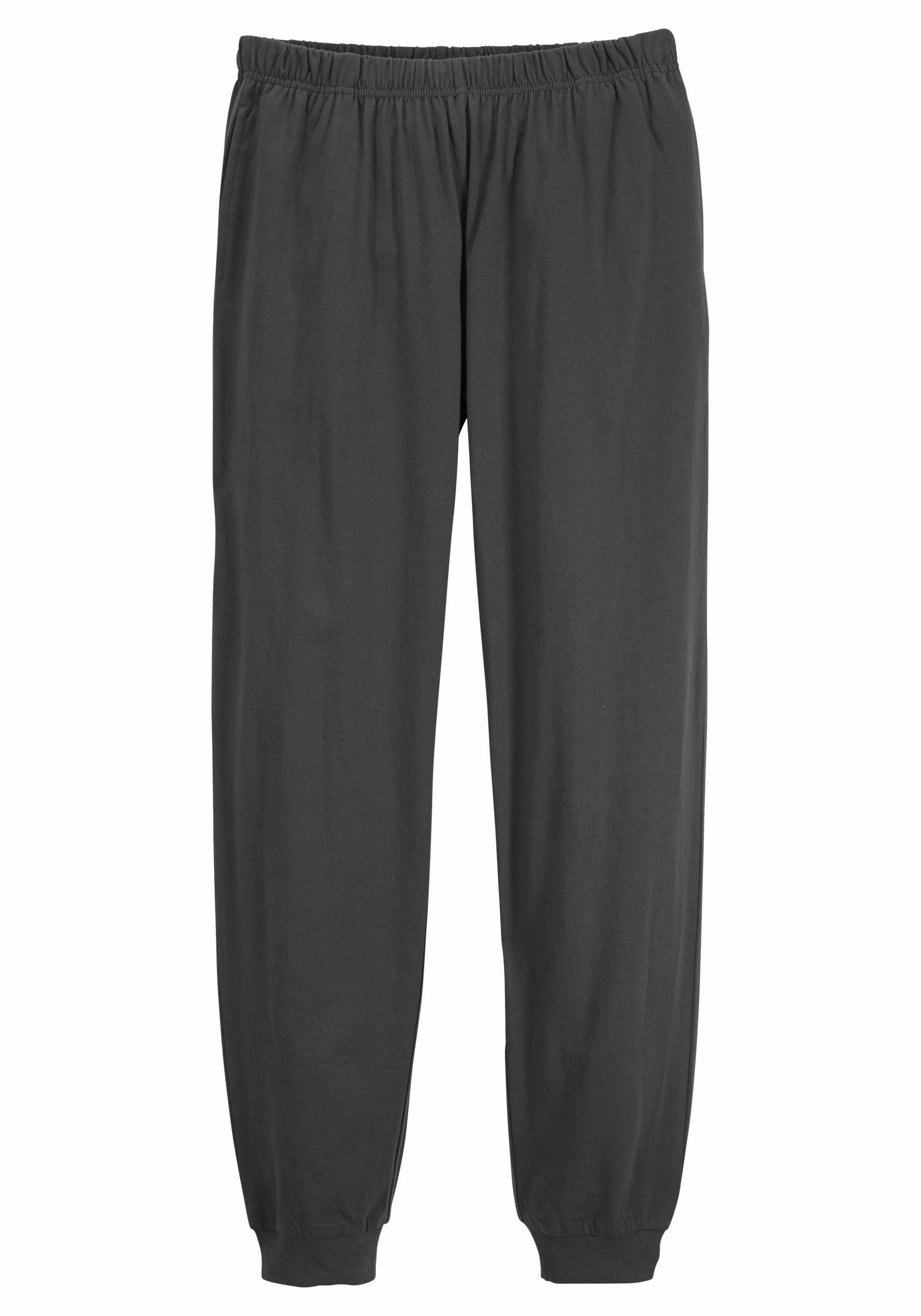 AUTHENTIC LE JOGGER Pyjama Pyjama met spreuk "Ik chill, wacht even" (2-delig, 1 stuk)
