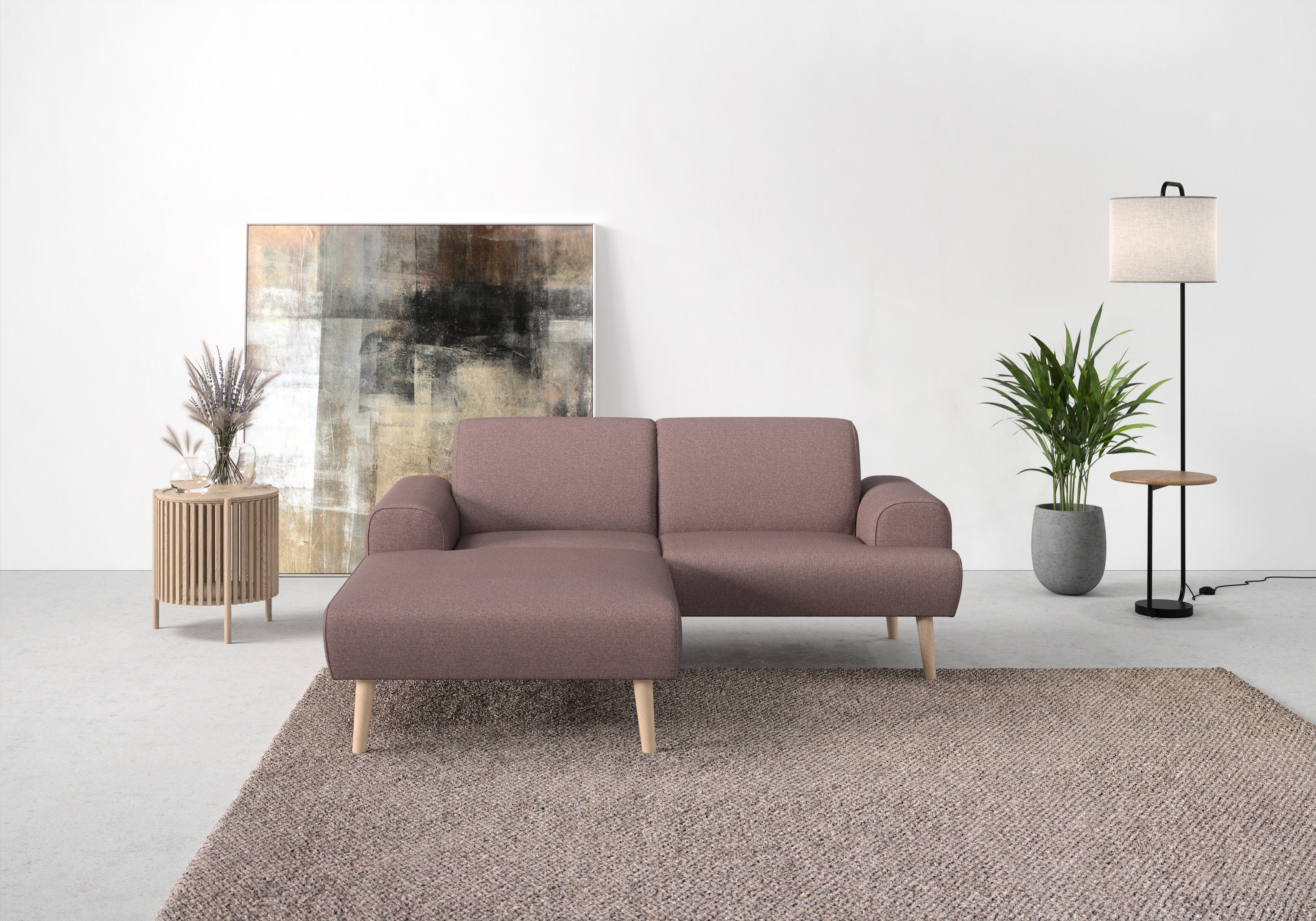 andas Hoekbank Swift L-vorm Binnenveringsinterieur, bxdxh: 192x83x176 cm