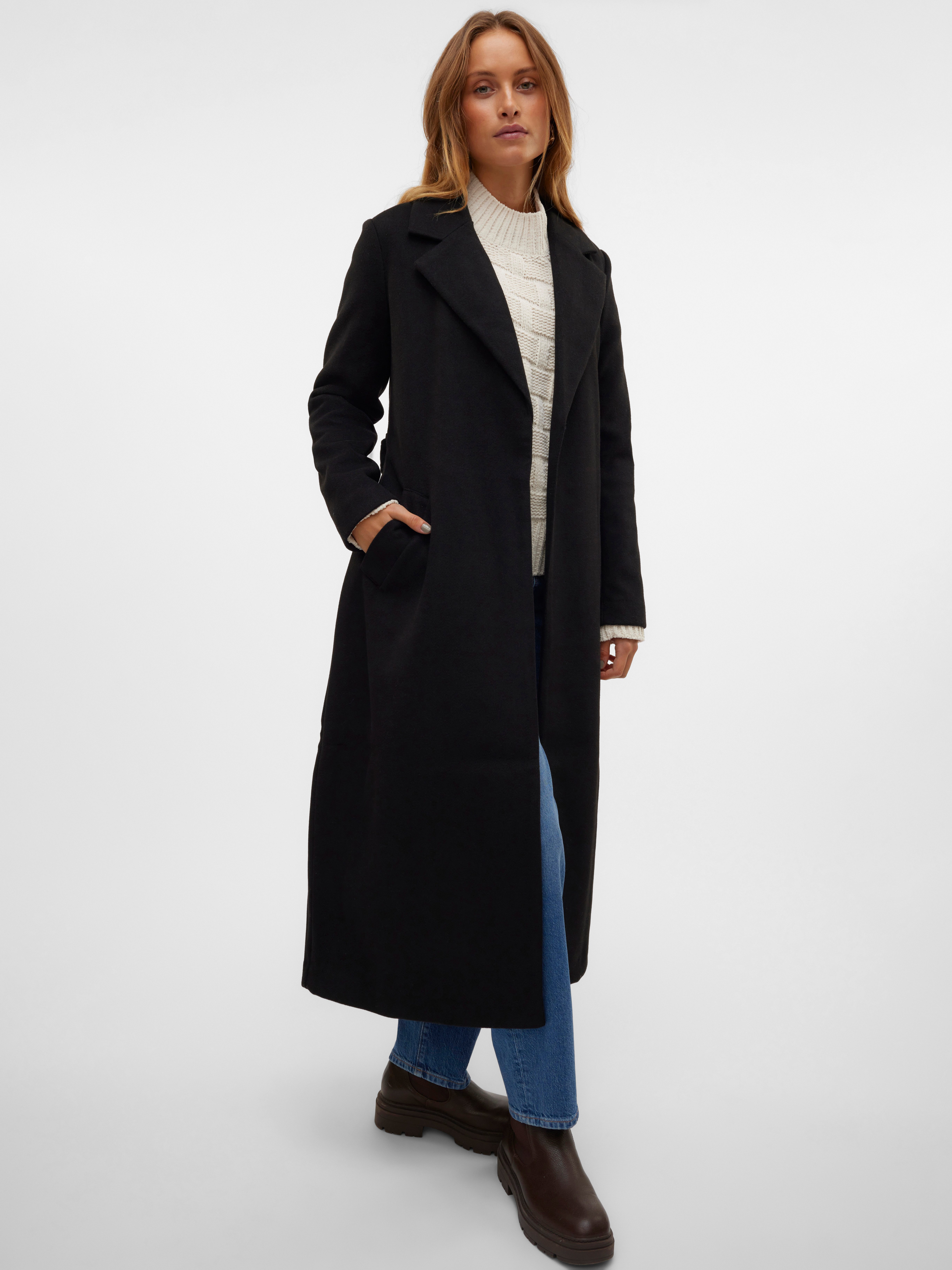 Vero Moda Lange jas VMFORTUNEAYA XTRA LONG COAT GA BOO