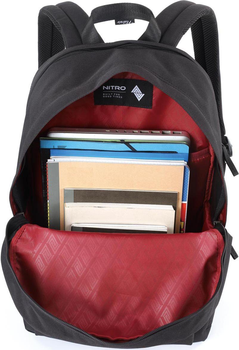 NITRO Vrijetijdsrugzak Urban Plus Daypack, streetpack in retro-stijl, alledaagse rugzak, schoolrugzak