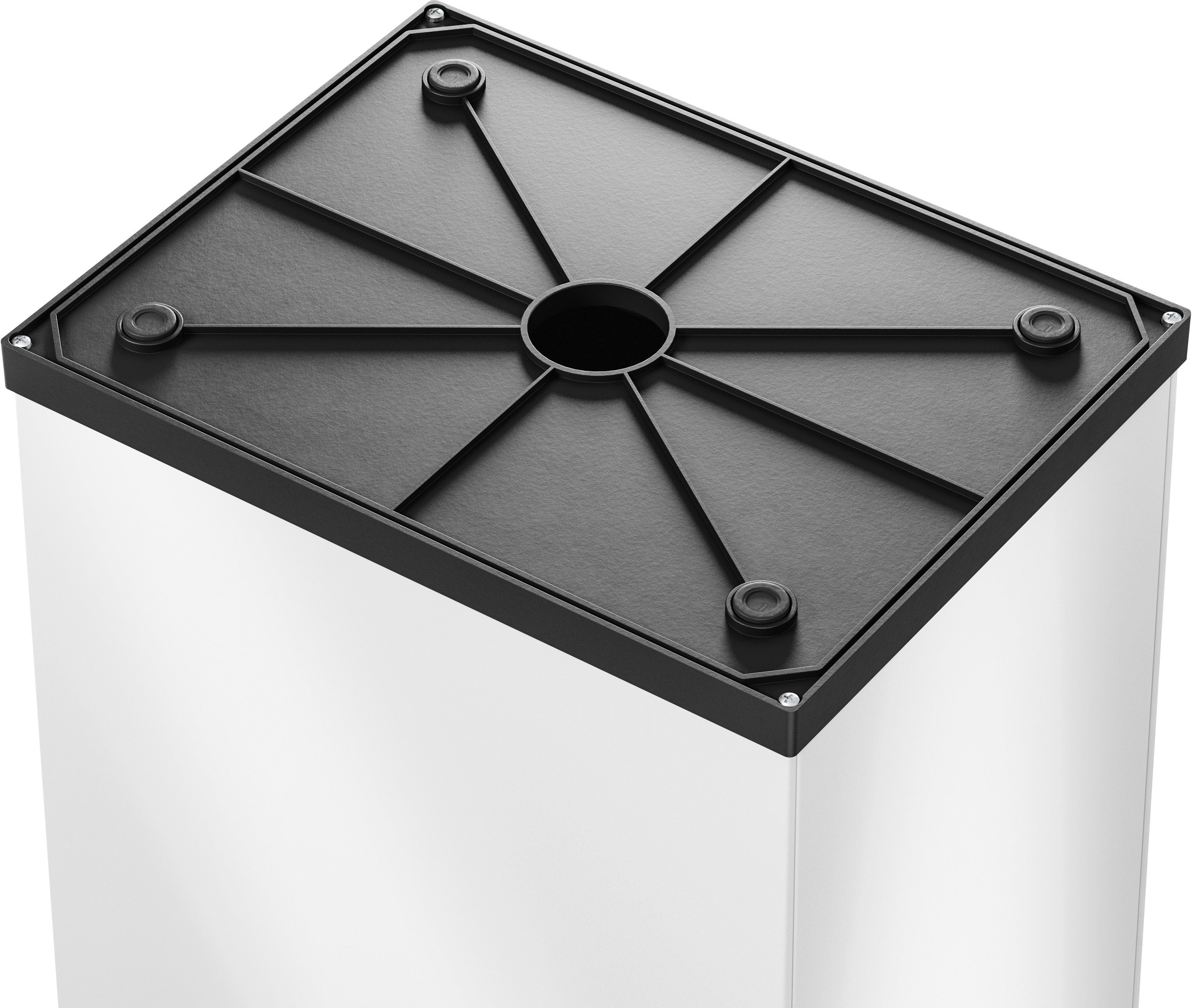 Hailo Vuilnisemmer Big-Box Swing L 35 liter, plaatstaal, prullenbak met zelfsluitende swingdeksel
