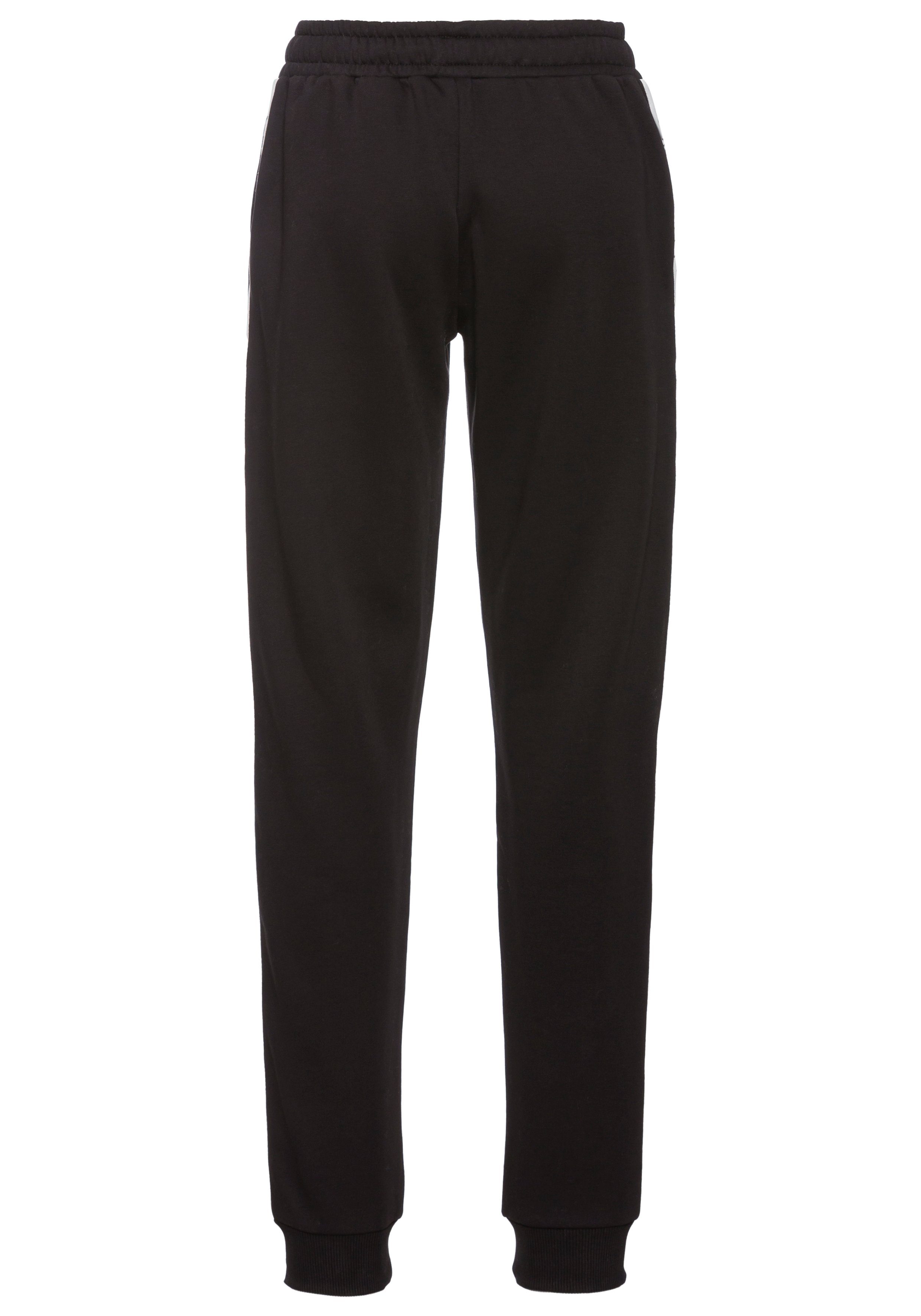 French Connection Sweatbroek met zij contraststrepen en logo-print