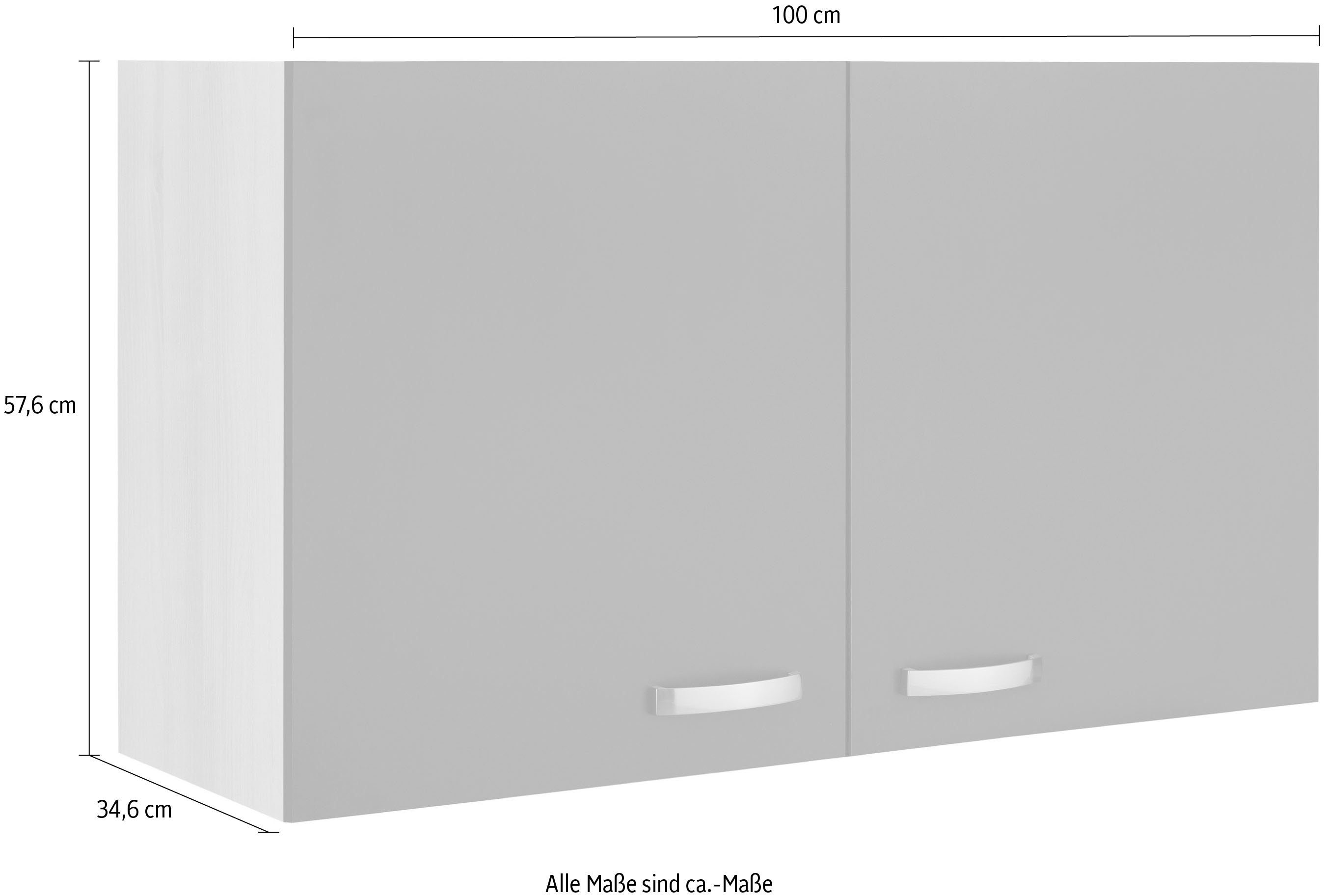 OPTIFIT Hangend kastje Faro , met metalen handgrepen, breedte 100 cm
