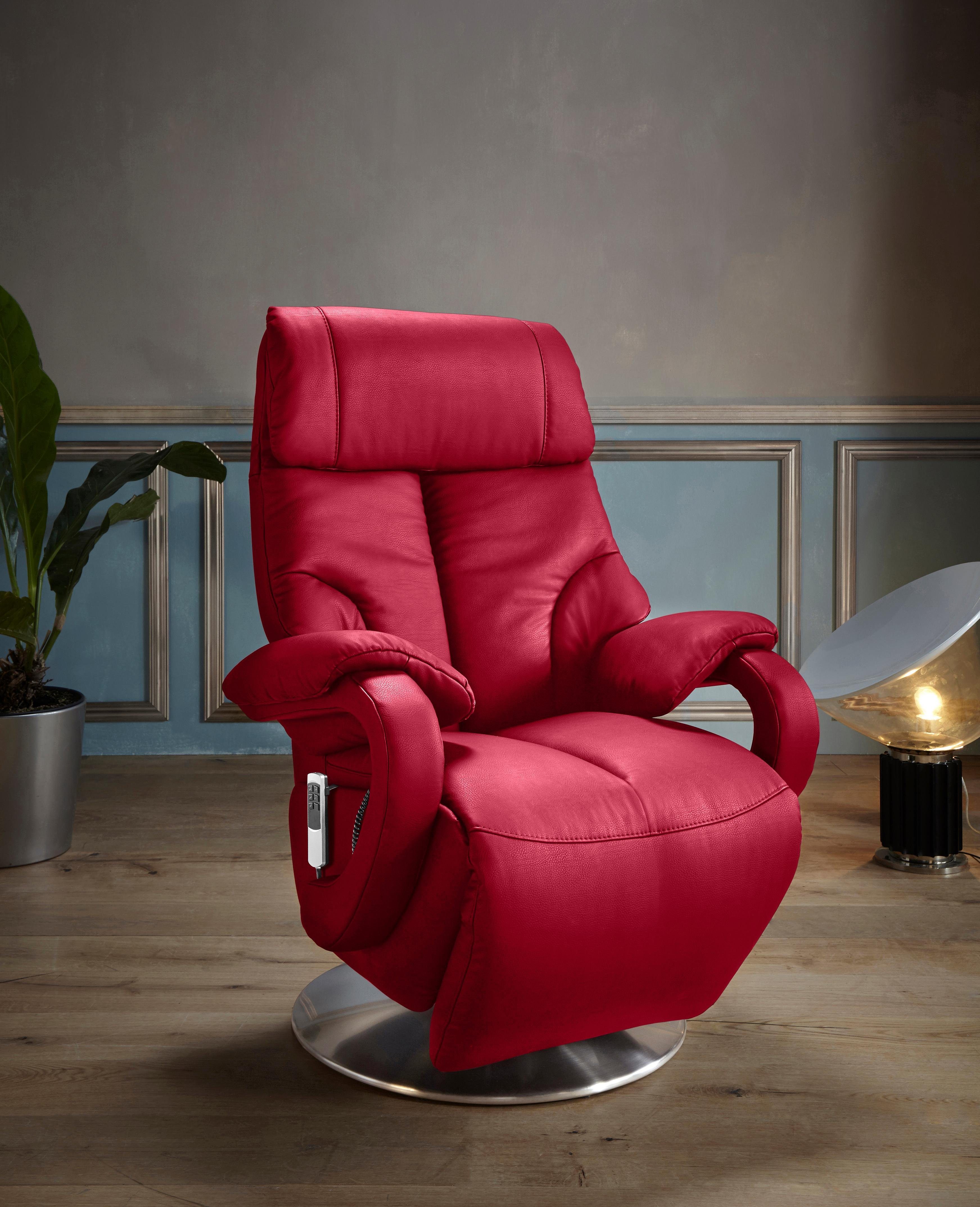 sit&more Relaxfauteuil Invito in maat l, naar keuze met motor en opstahulp tv-fauteuils rood