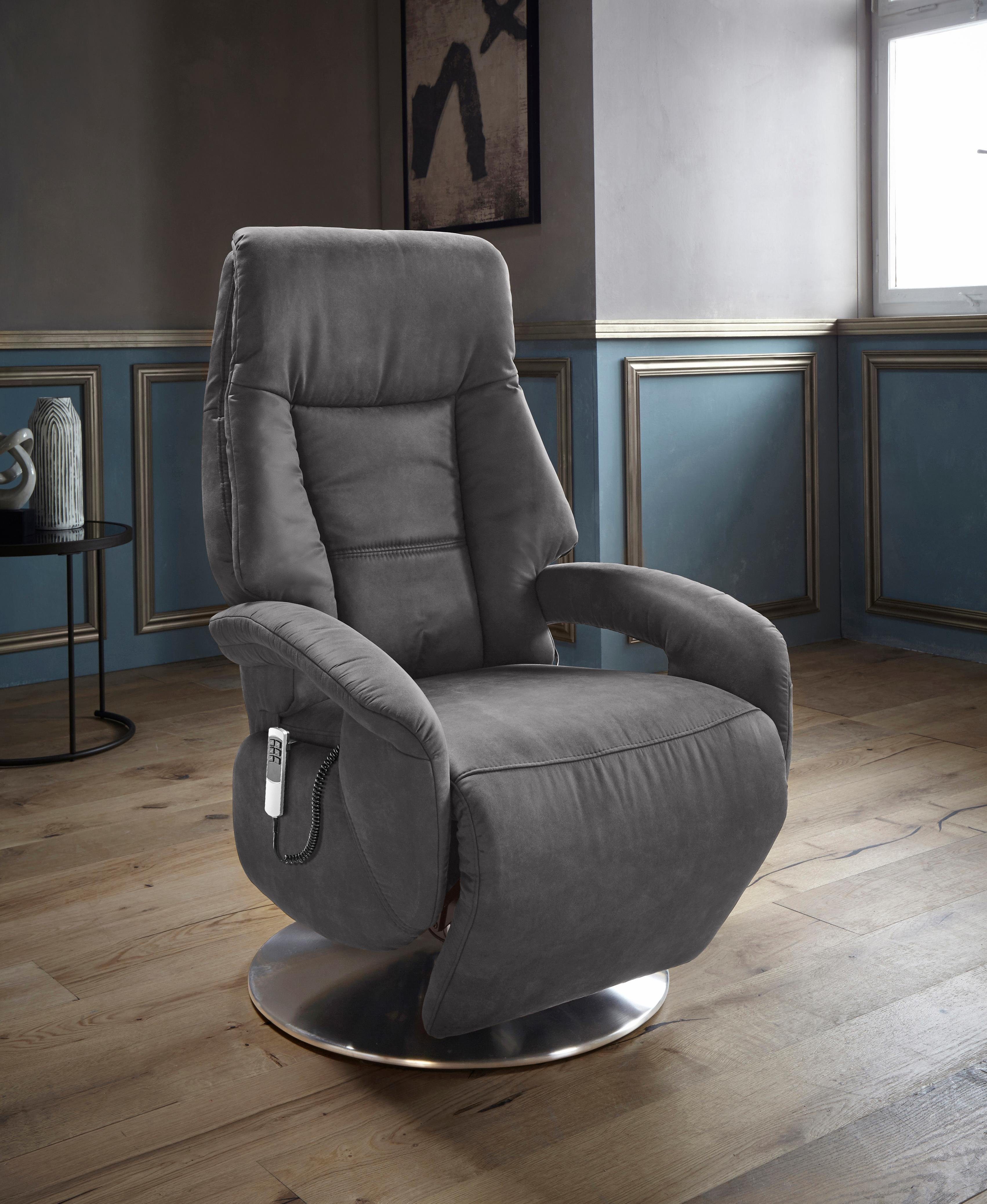 sit&more Relaxfauteuil Enjoy in maat l, naar keuze met motor en opstahulp (set) tv-fauteuils maat Luxe-microvezel grijs