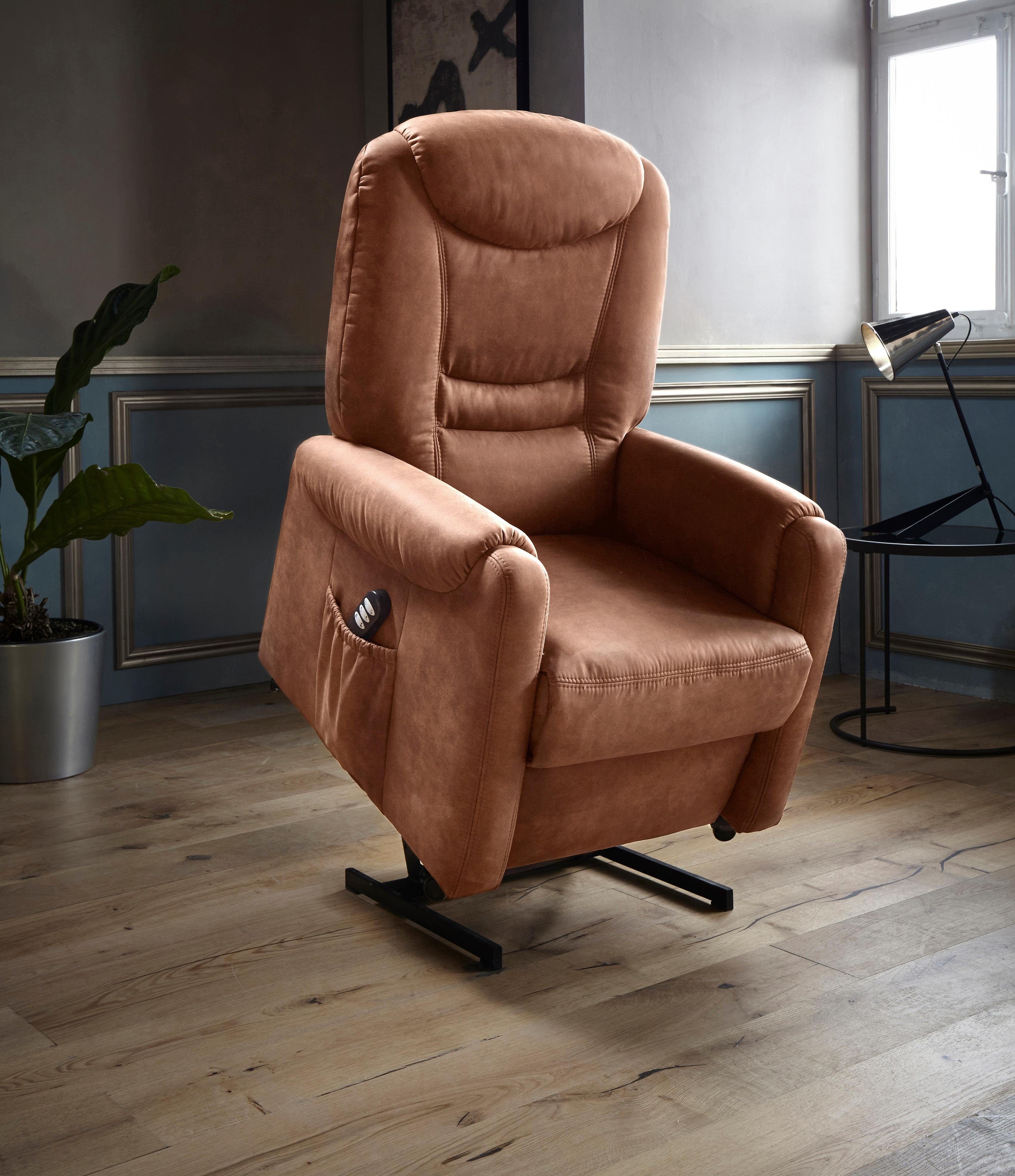sit&more Relaxfauteuil Morten in maat m, naar keuze met motor en opstahulp (set)