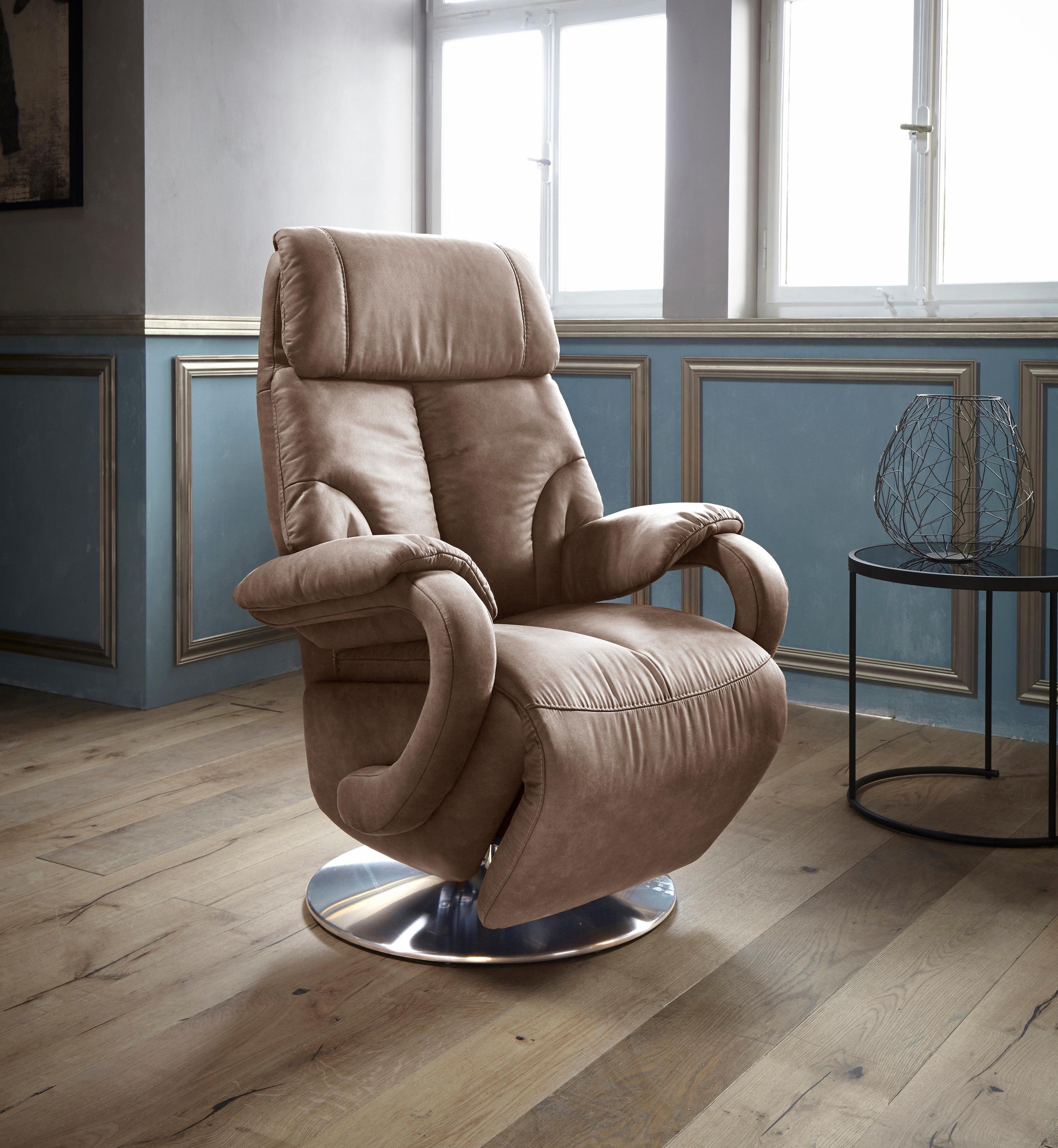 sit&more Relaxfauteuil Invito in maat m, naar keuze met motor en opstahulp (set) tv-fauteuils maat Luxe-microvezel wit