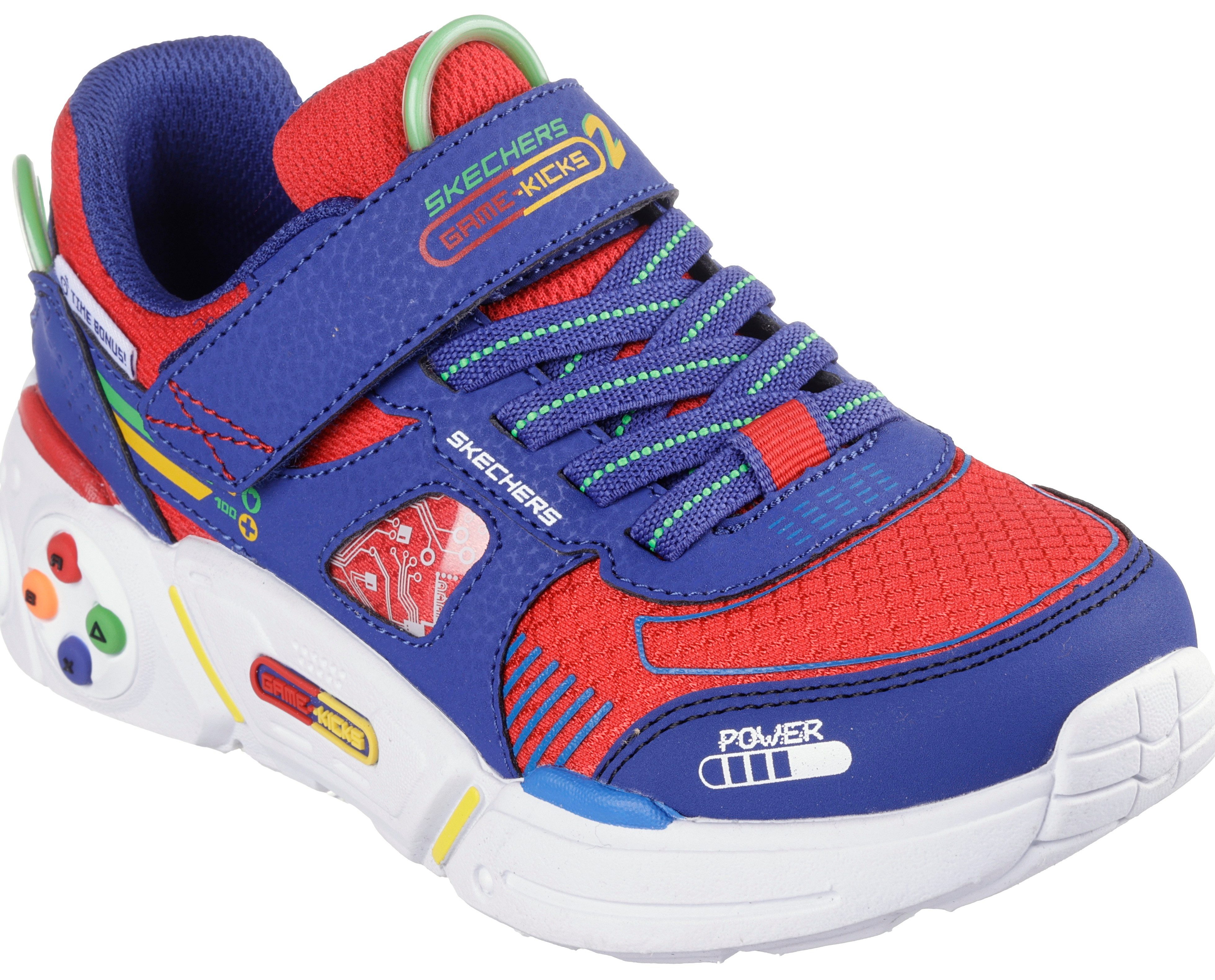 Skechers Sneakers Game Kicks: Gametronix 2.0 blink schoen, led schoen, klittenbandschoen in game kicks® ontwerp