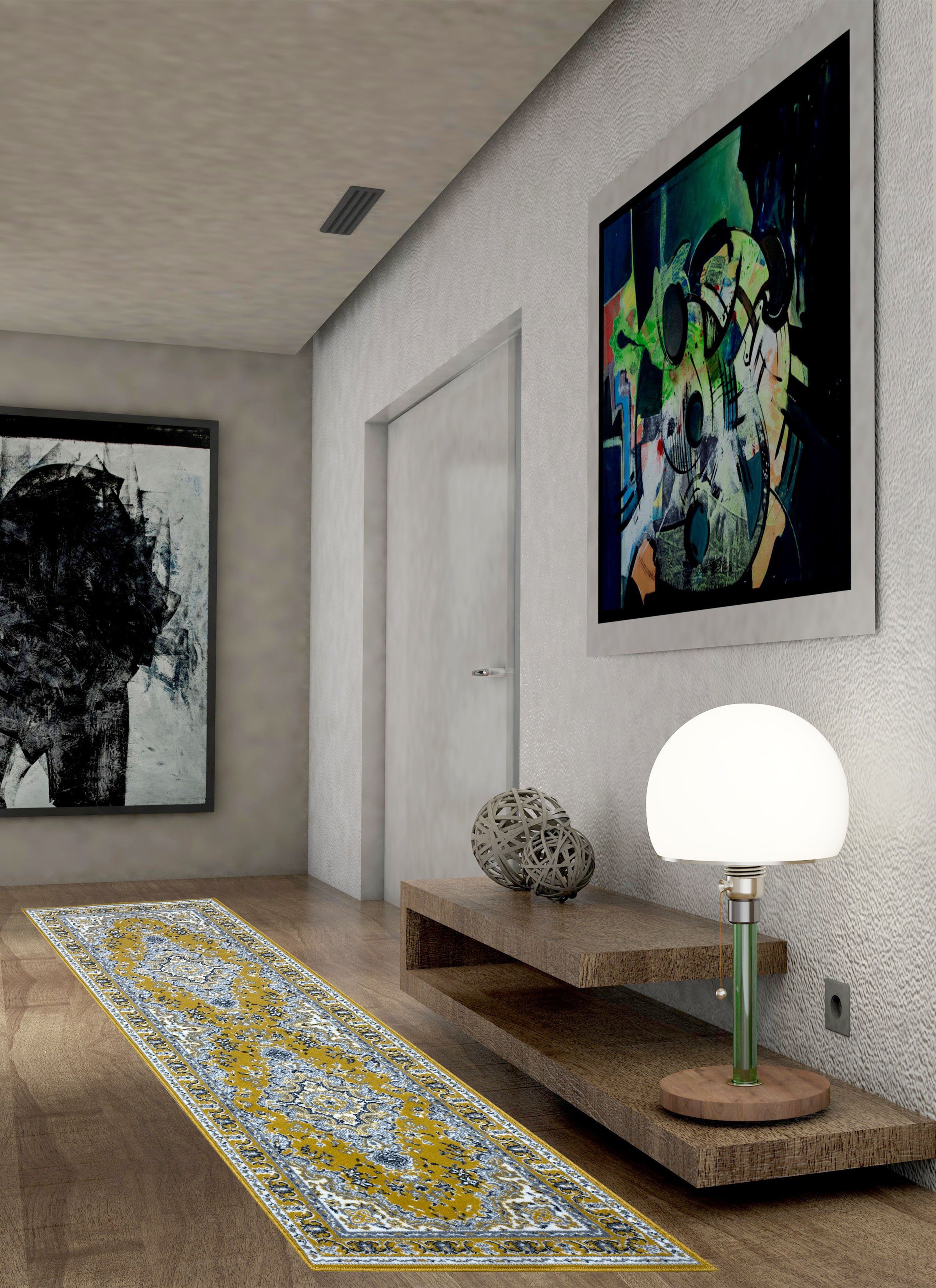 my home Loper Oriental, Made in Belgium Loper, brug, korte pool, oriënt-look, met randdessin, geweven