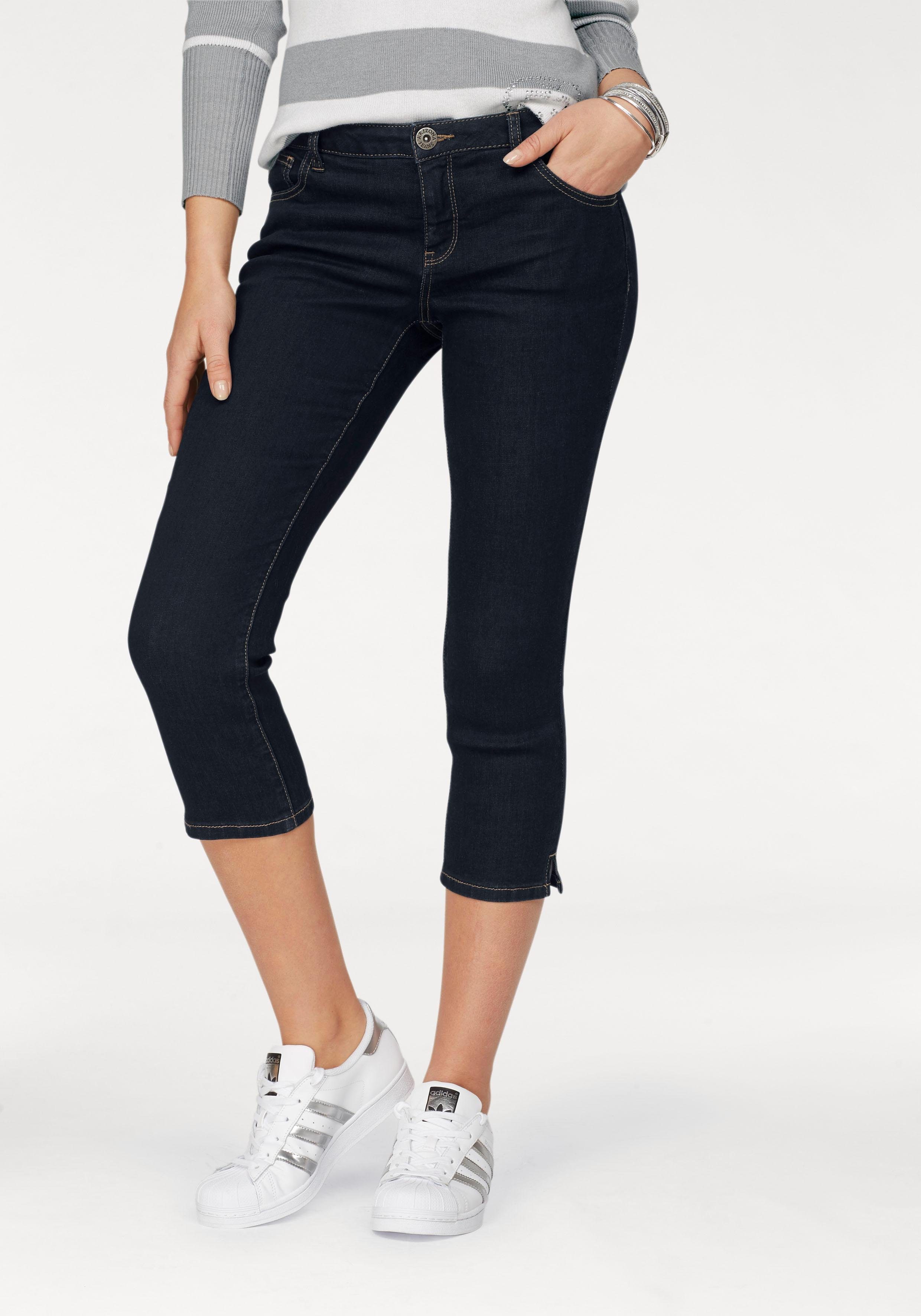 Arizona Capri jeans Ultra Stretch extra-strakke snit, modieuze beenafsluiting met split