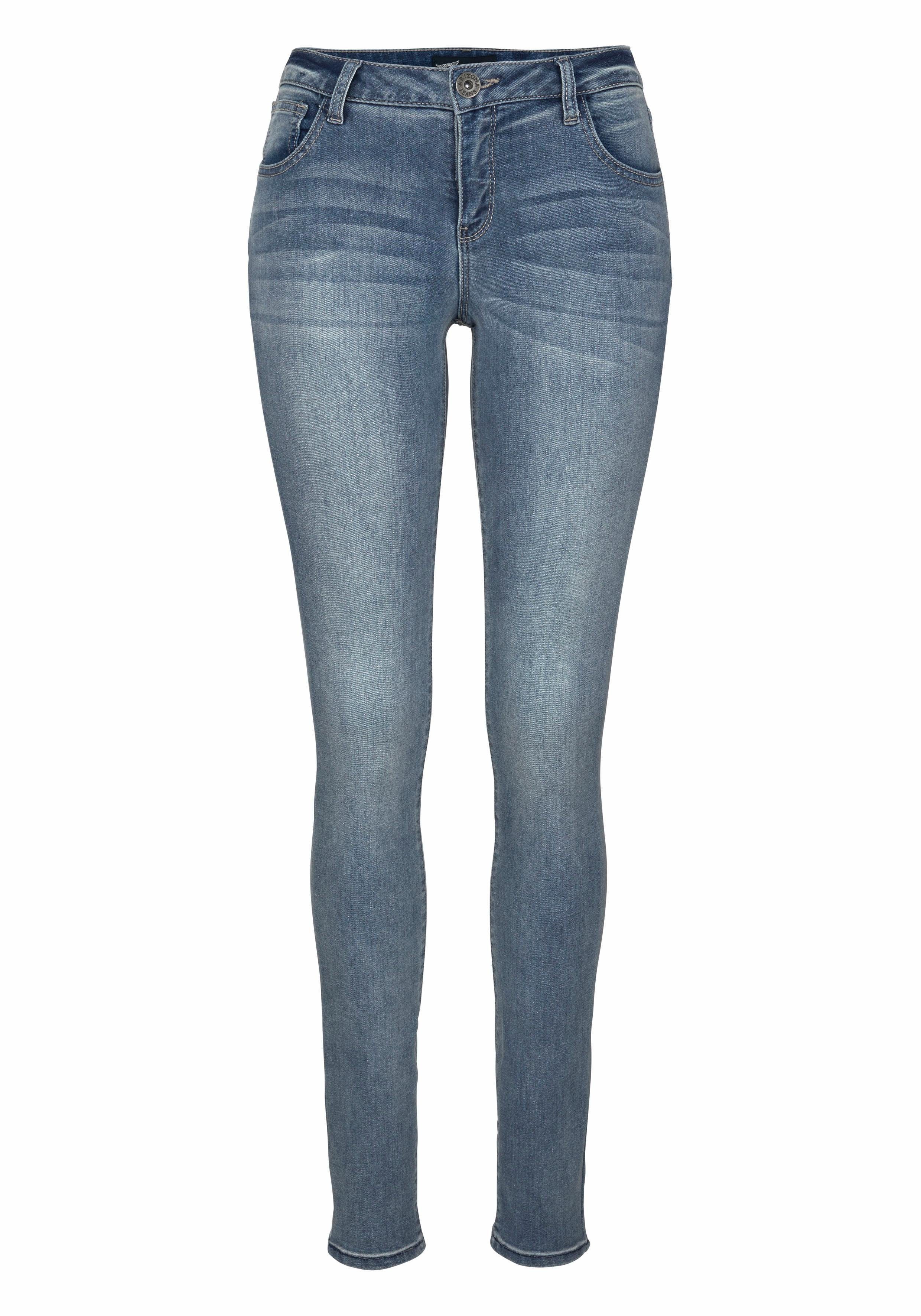 Arizona Skinny fit jeans Ultra Stretch extra-strakke been verloop, normale taille, met steekzakken