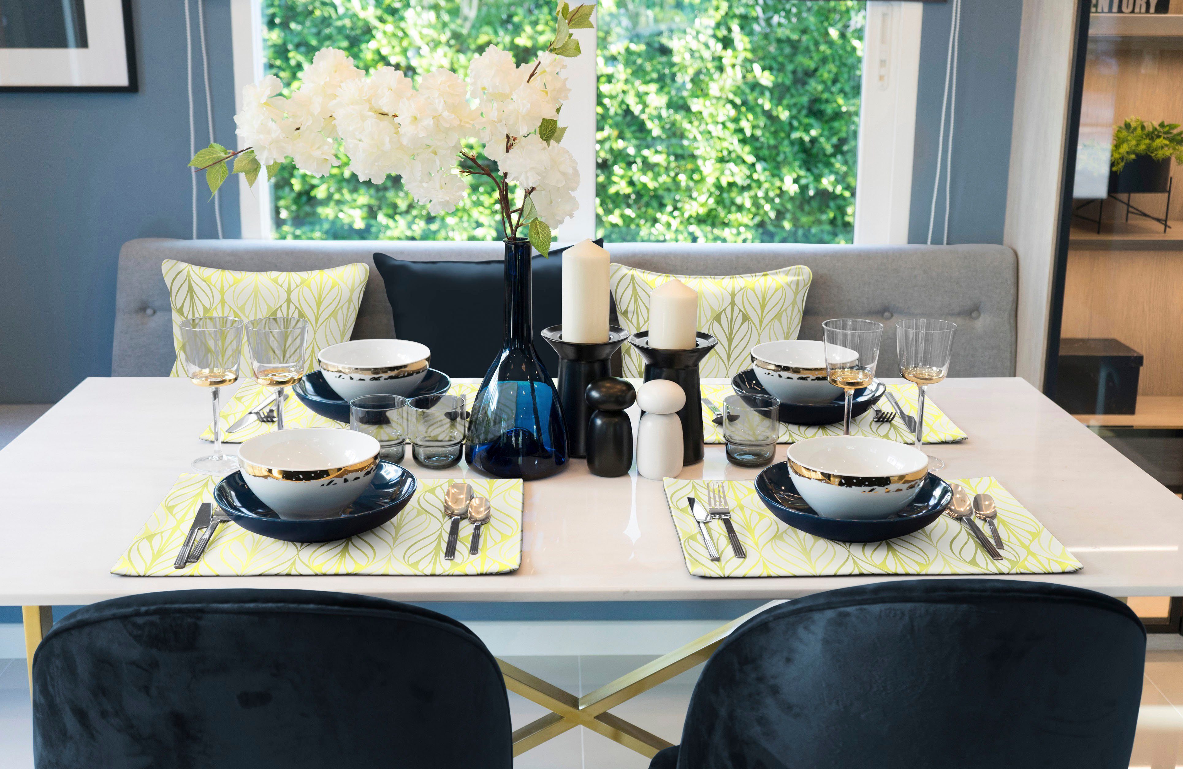 Adam Set placemats WAVE van biokatoen, made in germany (2 stuks)