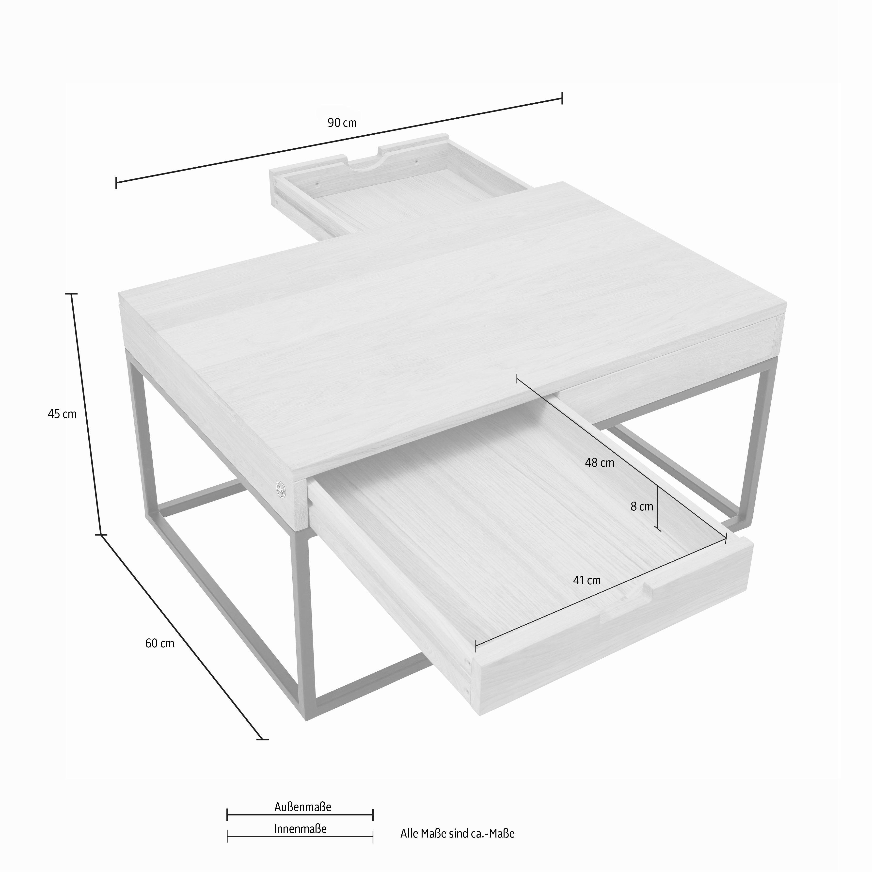 Guido Maria Kretschmer Home&Living Salontafel Rava in 2 afmetingen, van massief eiken