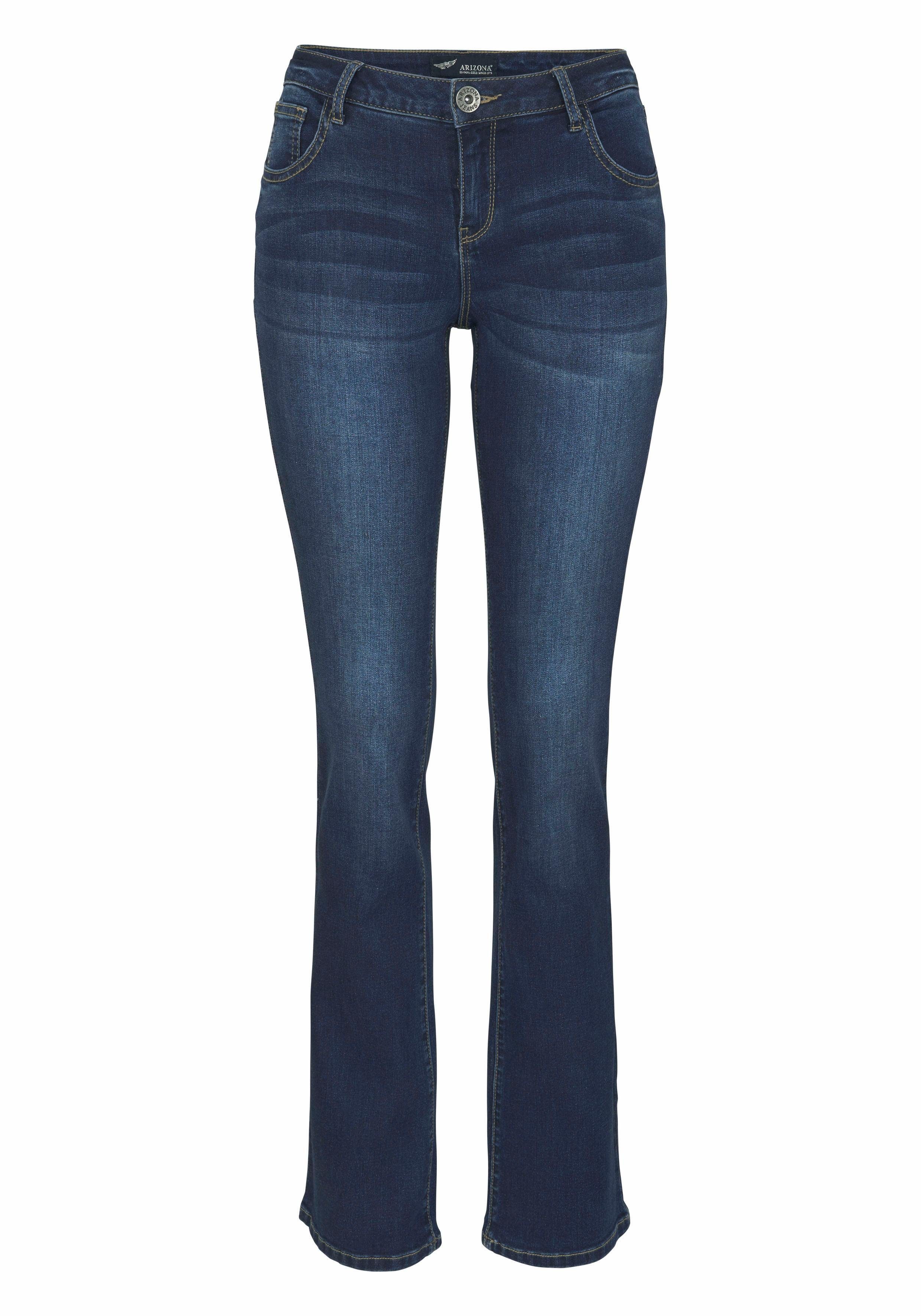 Arizona Bootcut jeans Ultra Stretch normale pasvorm, baby-bootcut, used-look-wassing