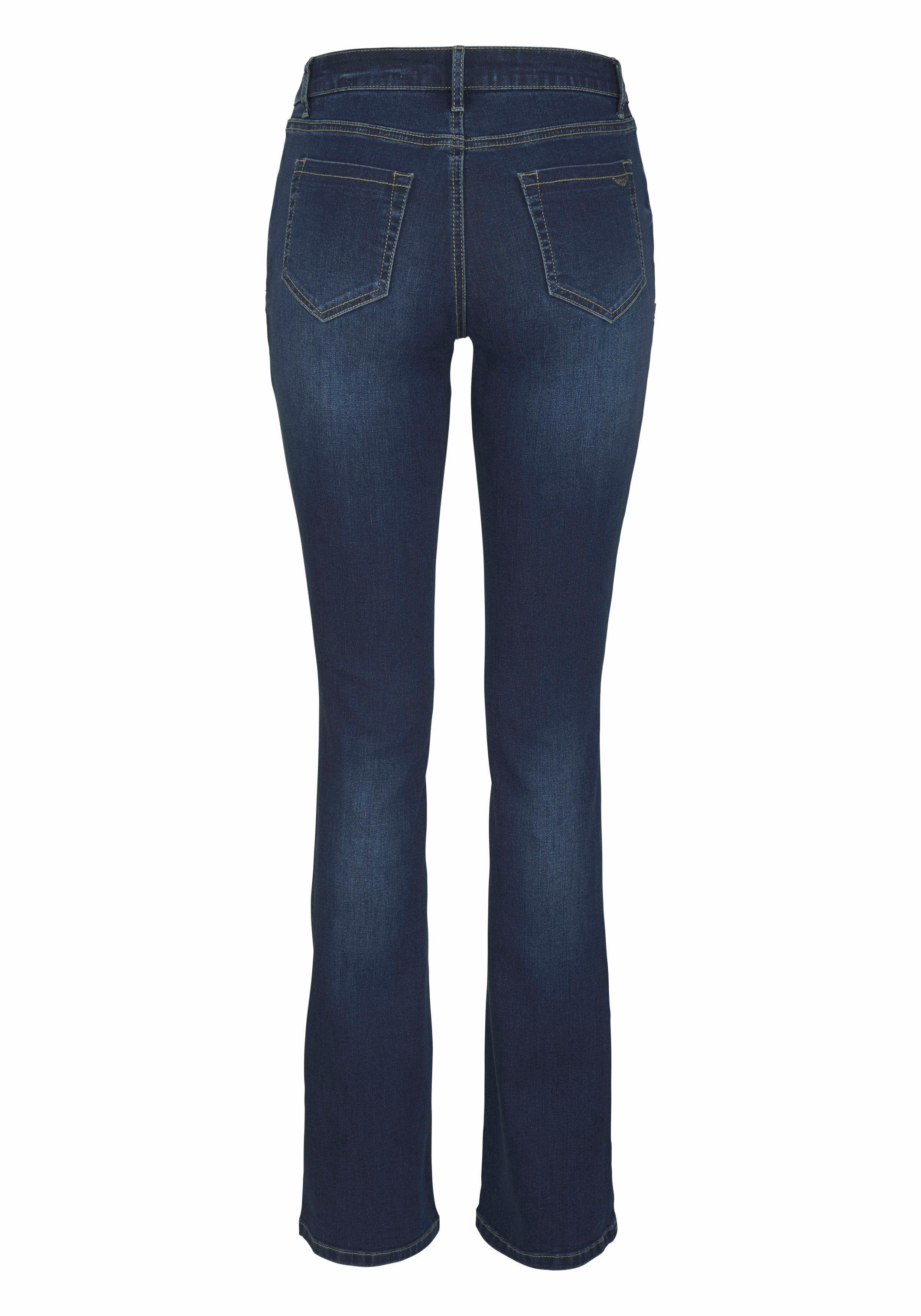 Arizona Bootcut jeans Ultra Stretch normale pasvorm, baby-bootcut, used-look-wassing