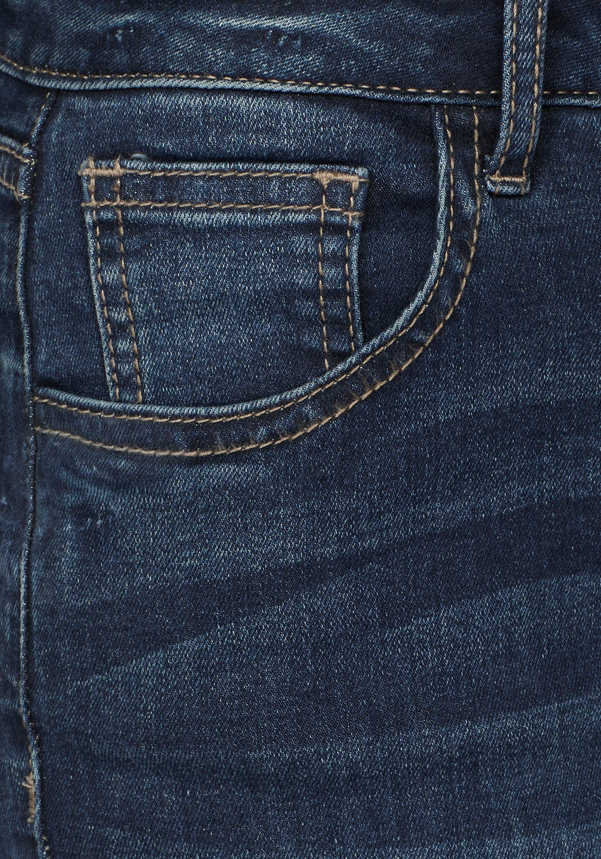 Arizona Bootcut jeans Ultra Stretch normale pasvorm, baby-bootcut, used-look-wassing