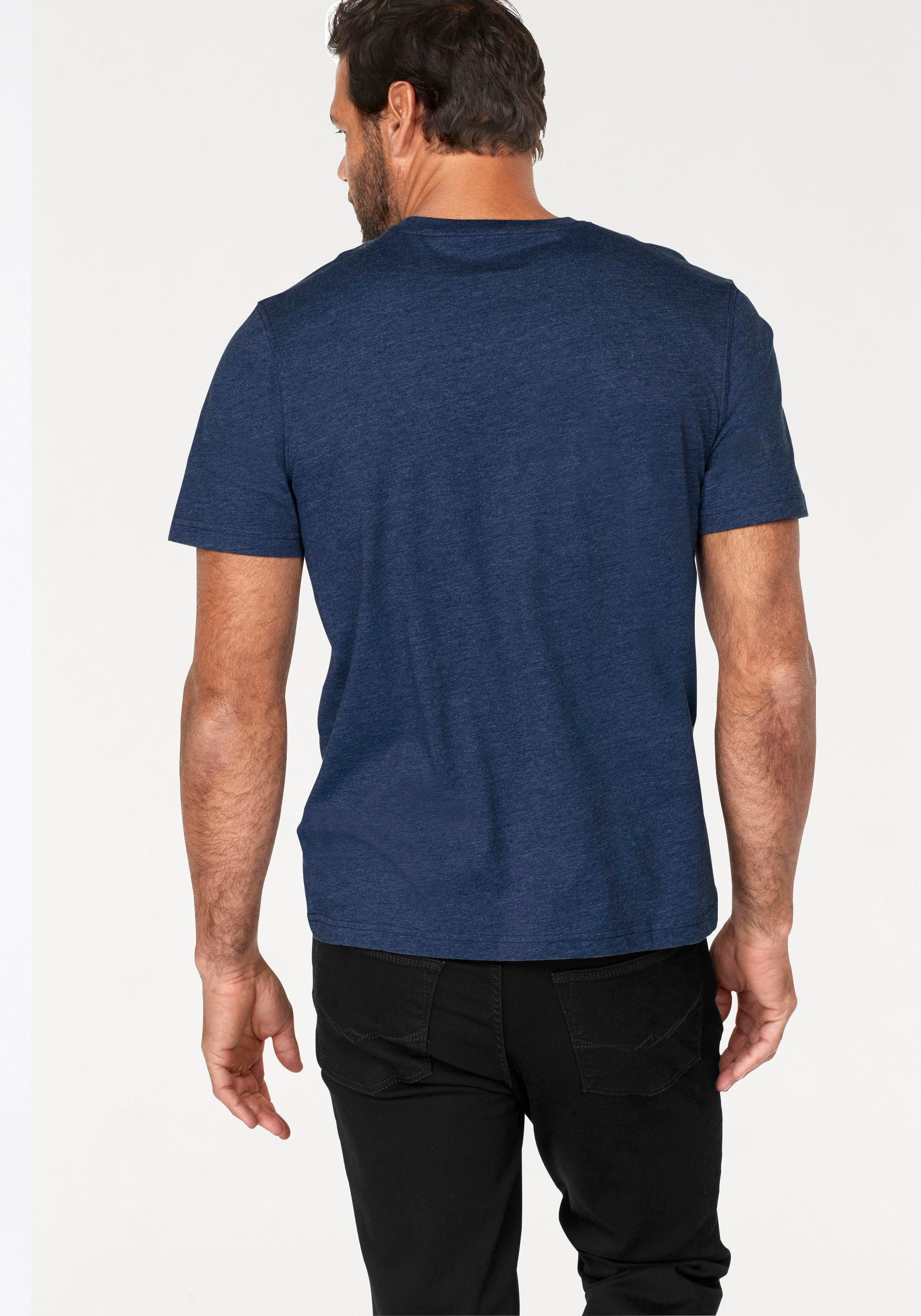Man's World Shirt met ronde hals Korte mouwen, basic stijl, van katoenmix, 2-pack (2-delig, Set van 2)
