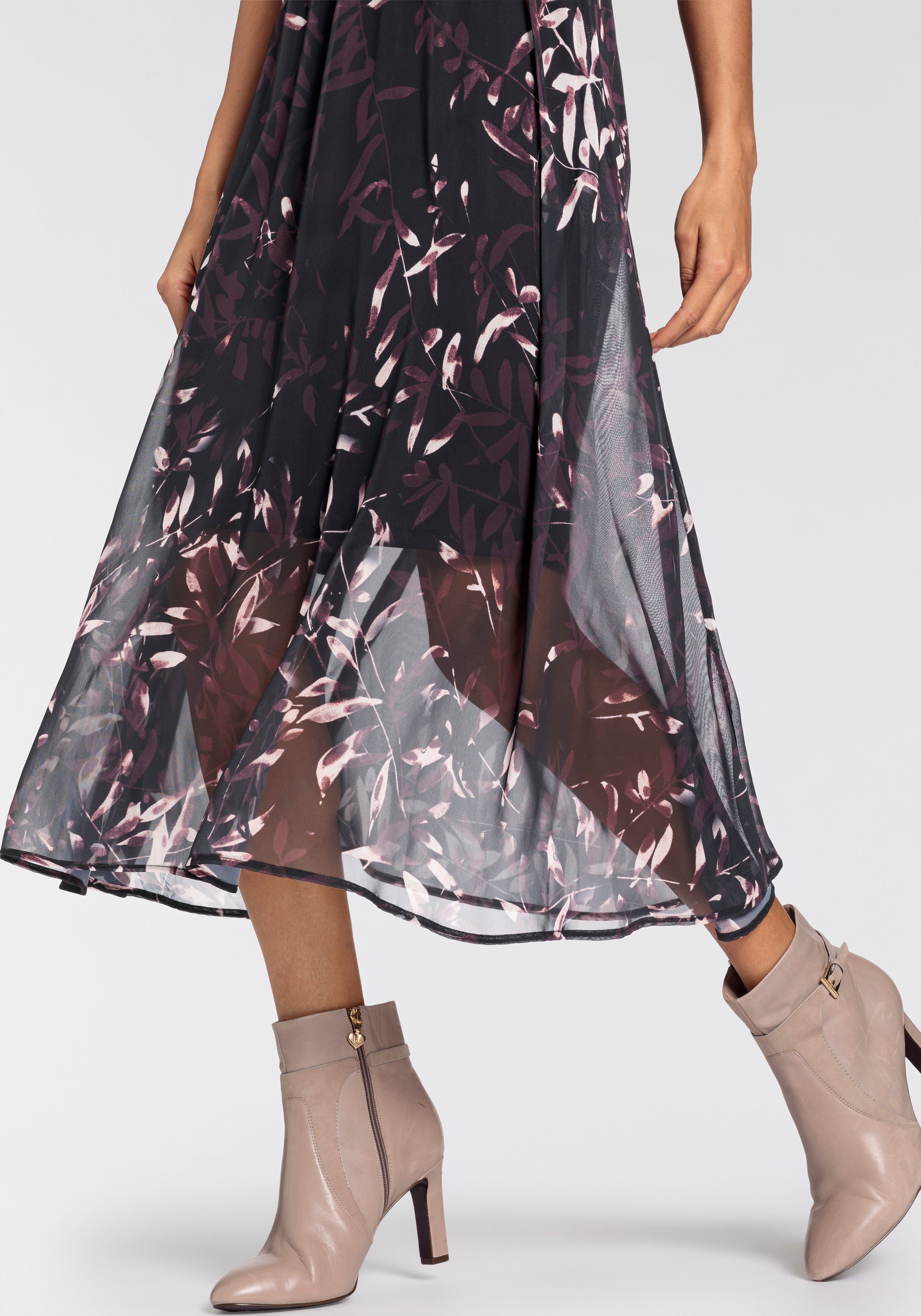 Laura Scott Chiffon jurk met elegante bloemenprint nieuwe collectie