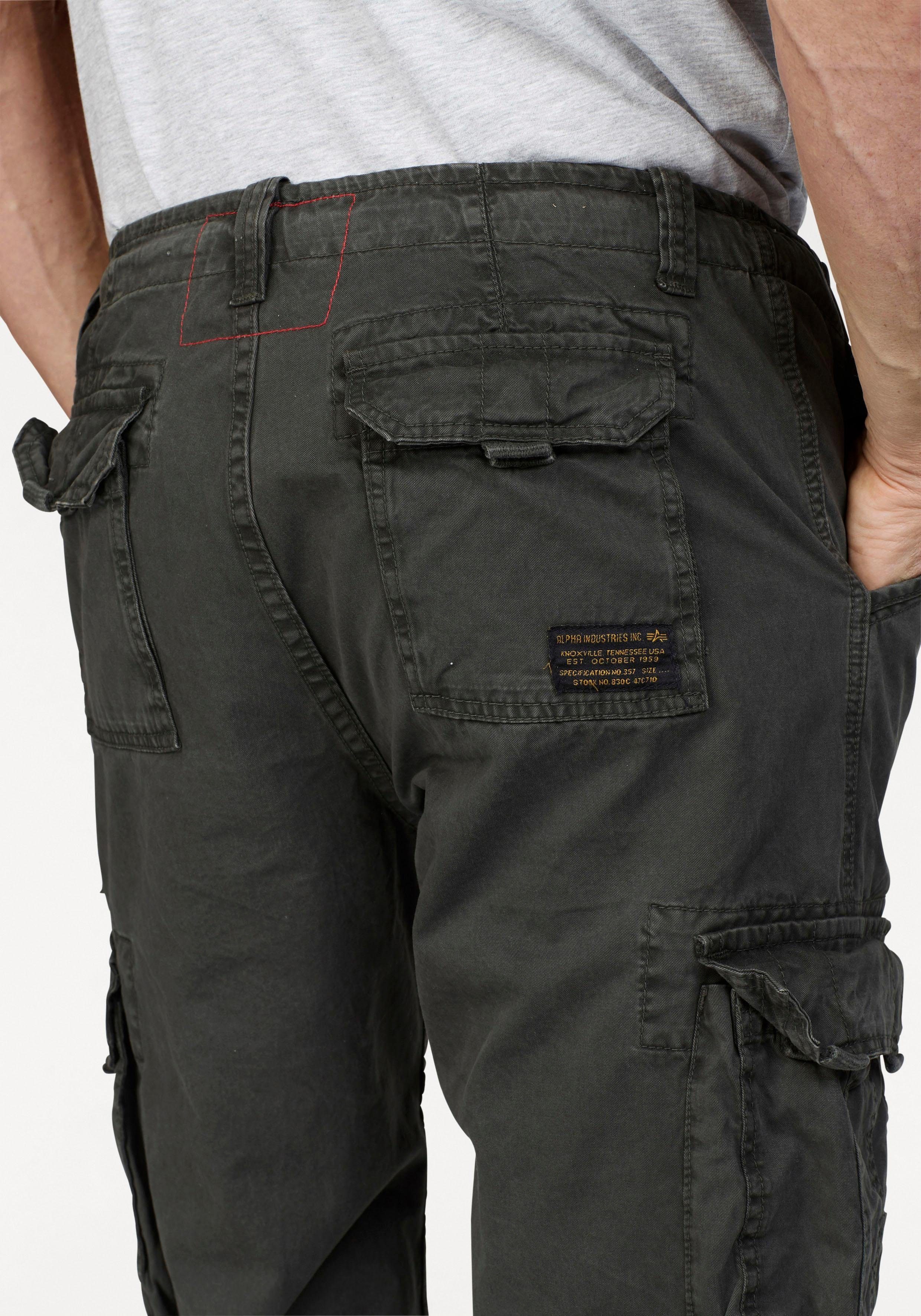 Alpha Industries Cargobroek Jet pant met zijcargozakken en koord aan de beenafsluiting