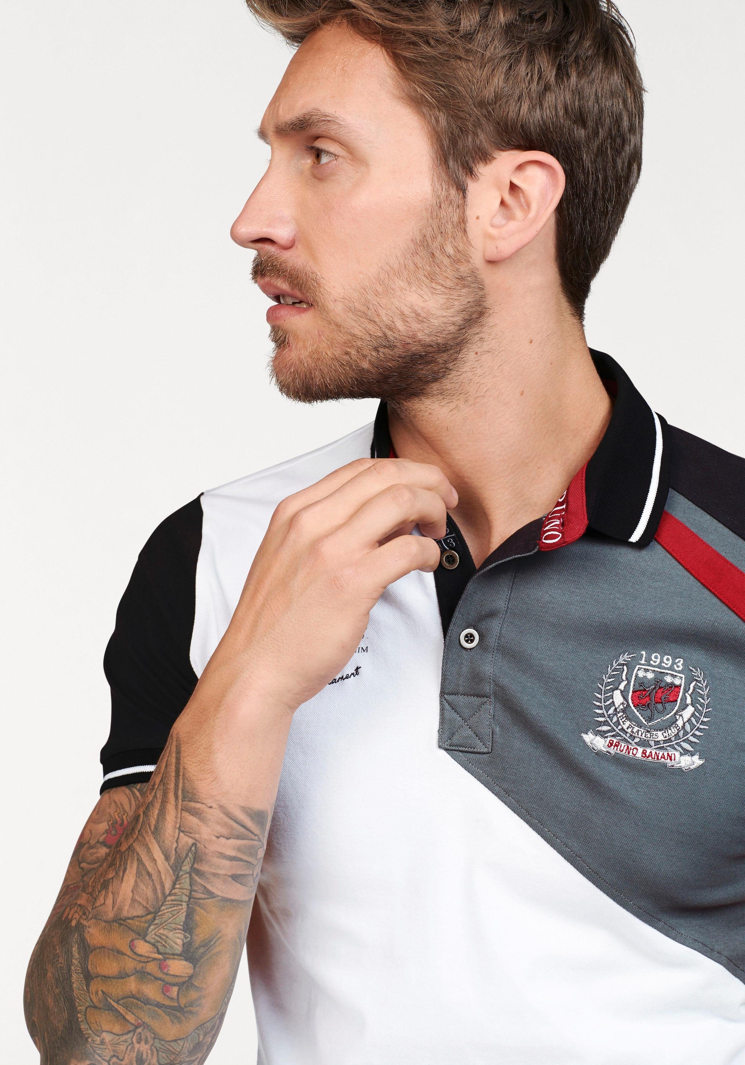 Bruno Banani Poloshirt Korte mouwen, lichaamsnauwkeurige pasvorm, effen, met polokraag