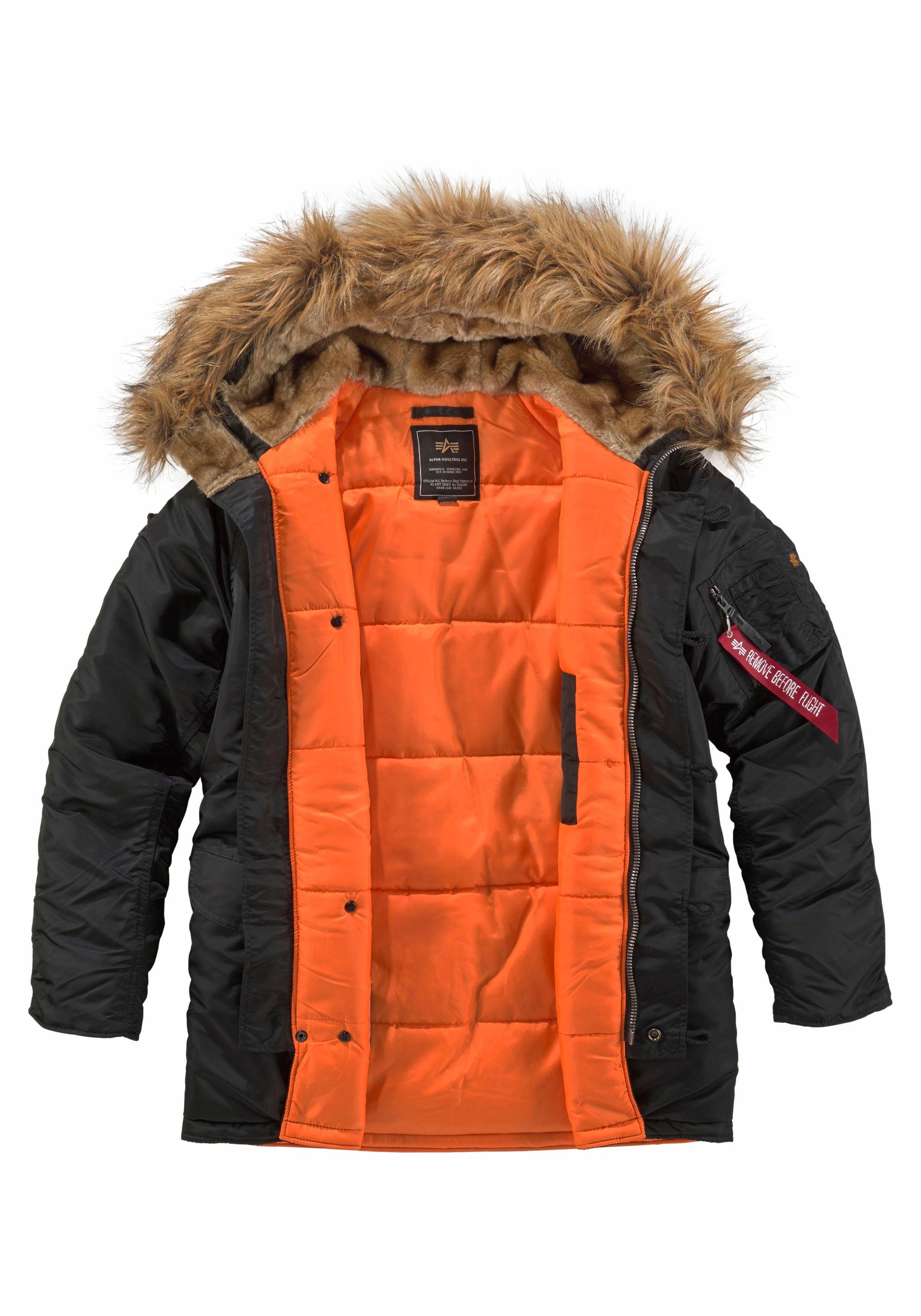 Alpha Industries Parka N3B VF 59 met afneembaar imitatiebontkraag