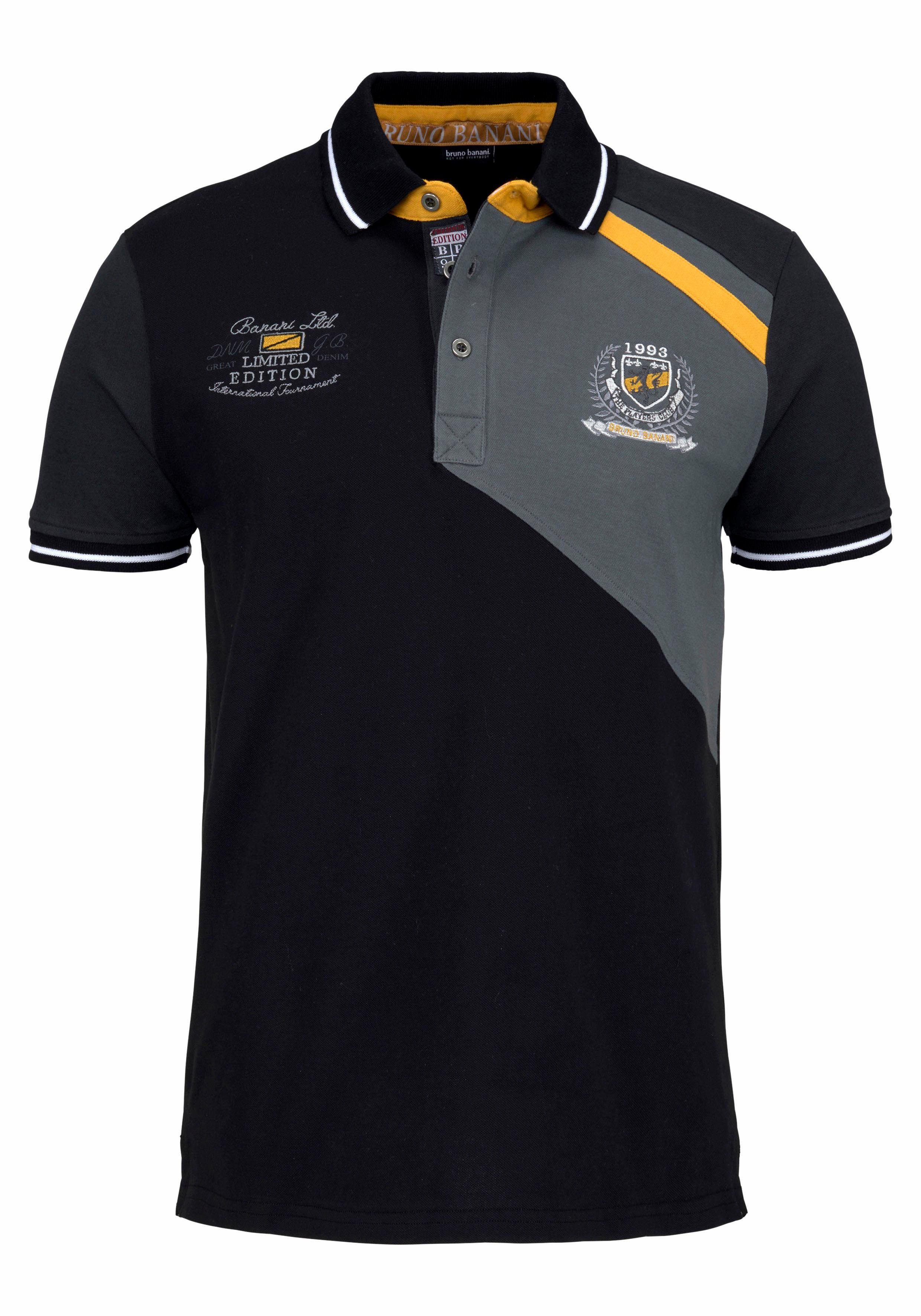 Bruno Banani Poloshirt Korte mouwen, lichaamsnauwkeurige pasvorm, effen, met polokraag