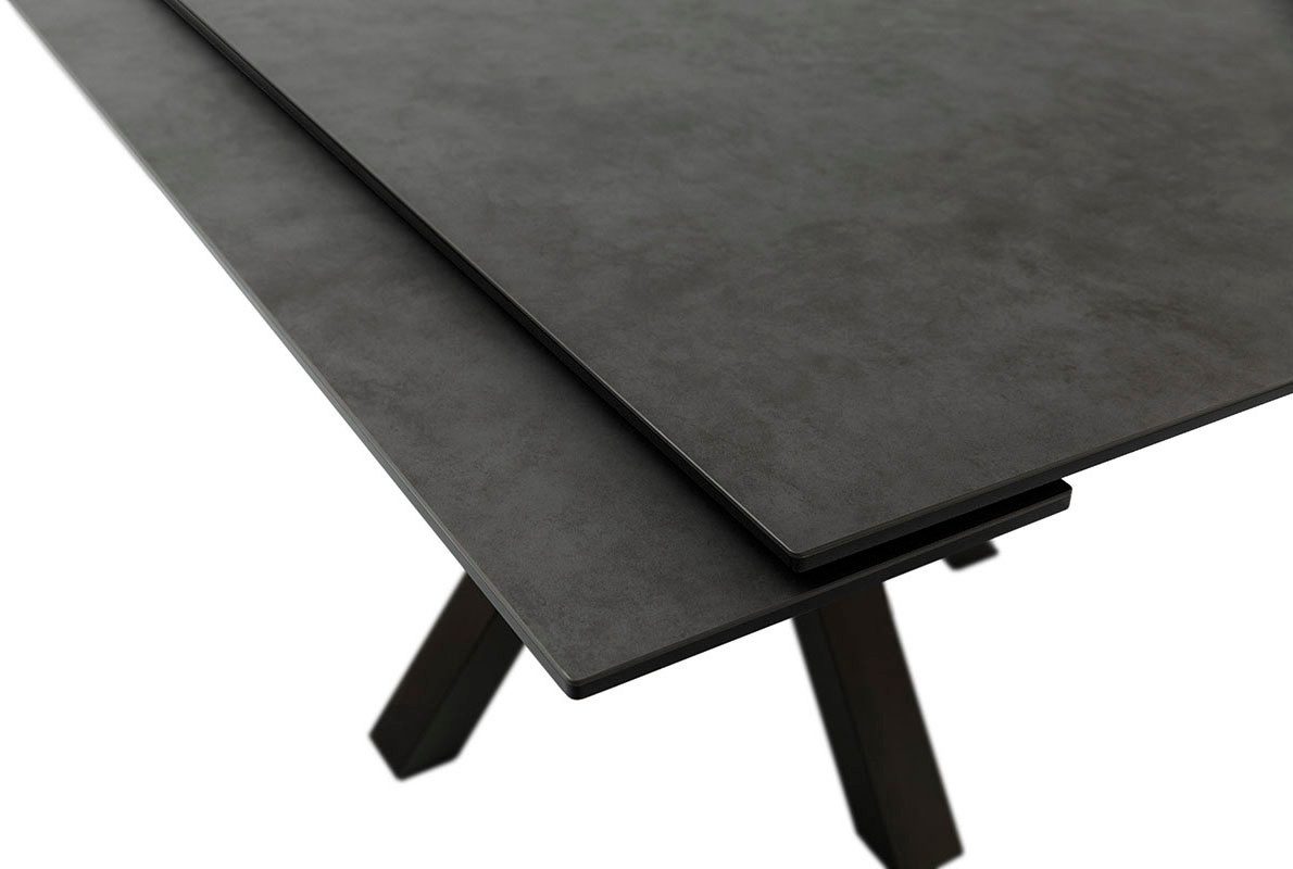 MCA furniture Eettafel PALLINI uitschuifbare tafel 90-150 cm Keramiek, metaal, lengteschuif, uittrekbaar, tafelblad 13 mm