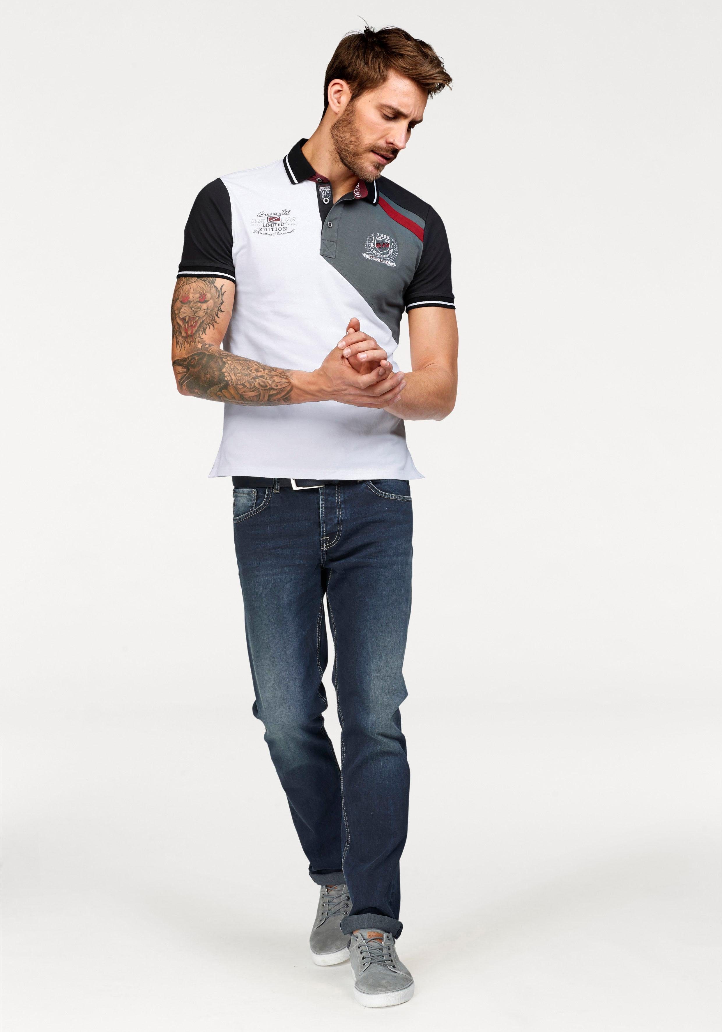 Bruno Banani Poloshirt Korte mouwen, lichaamsnauwkeurige pasvorm, effen, met polokraag
