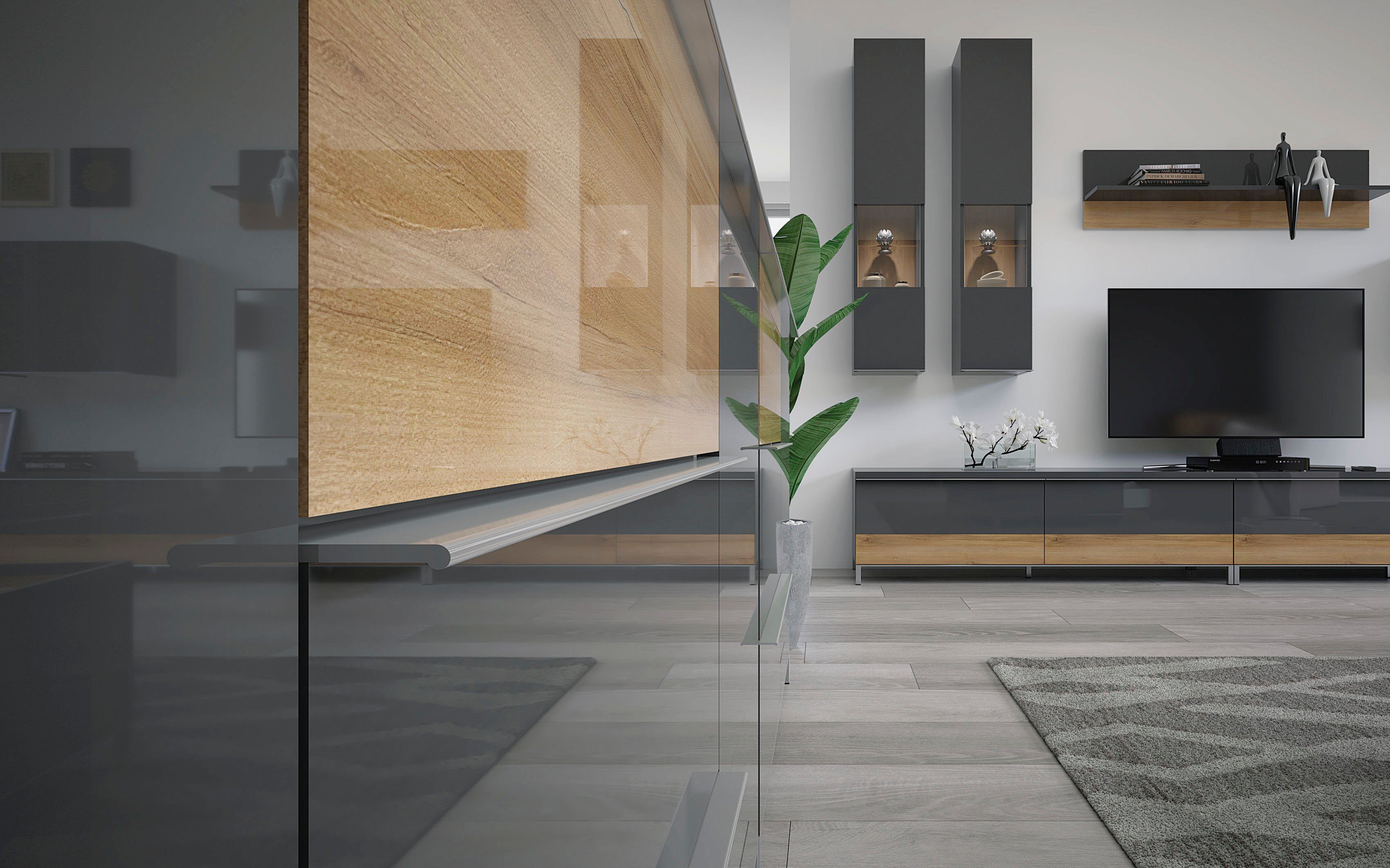 Places of Style Ladekast Onyx UV gelakt, met soft close-functie