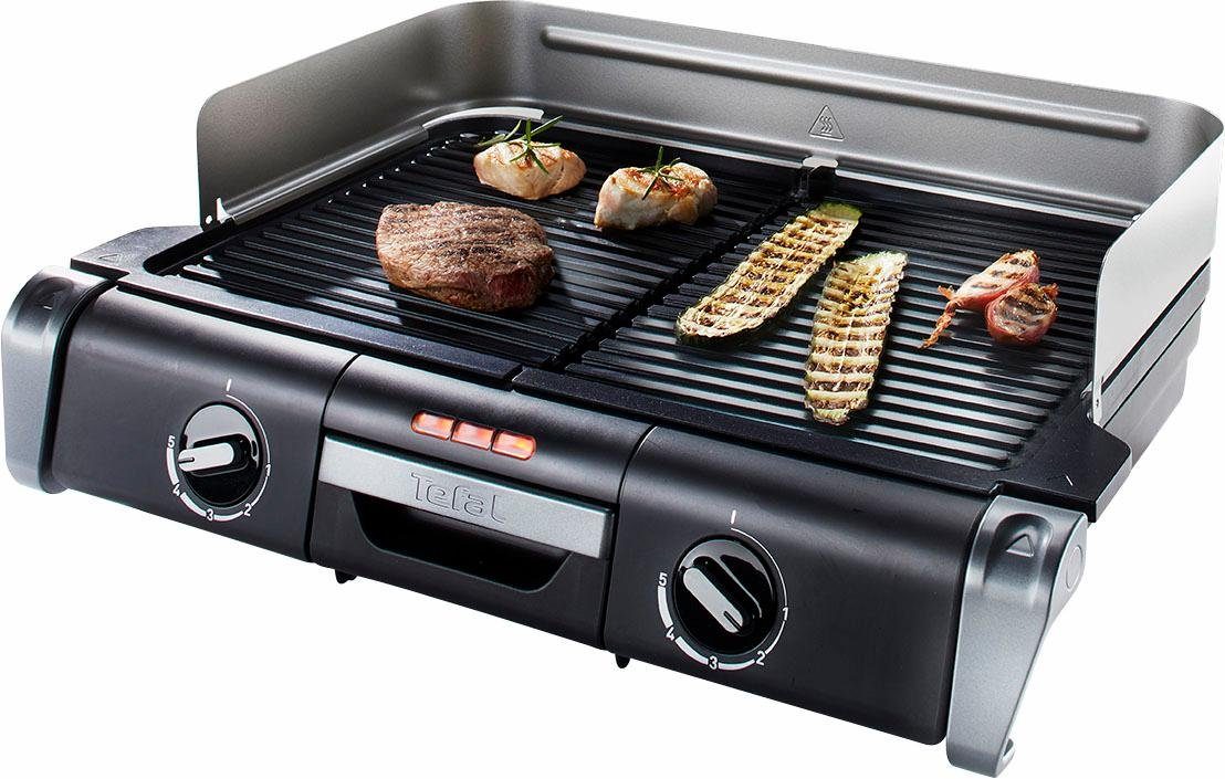 Tefal Tafelgrill TG8000 Family 2 gescheiden grillroosters -traploze thermostaten,...